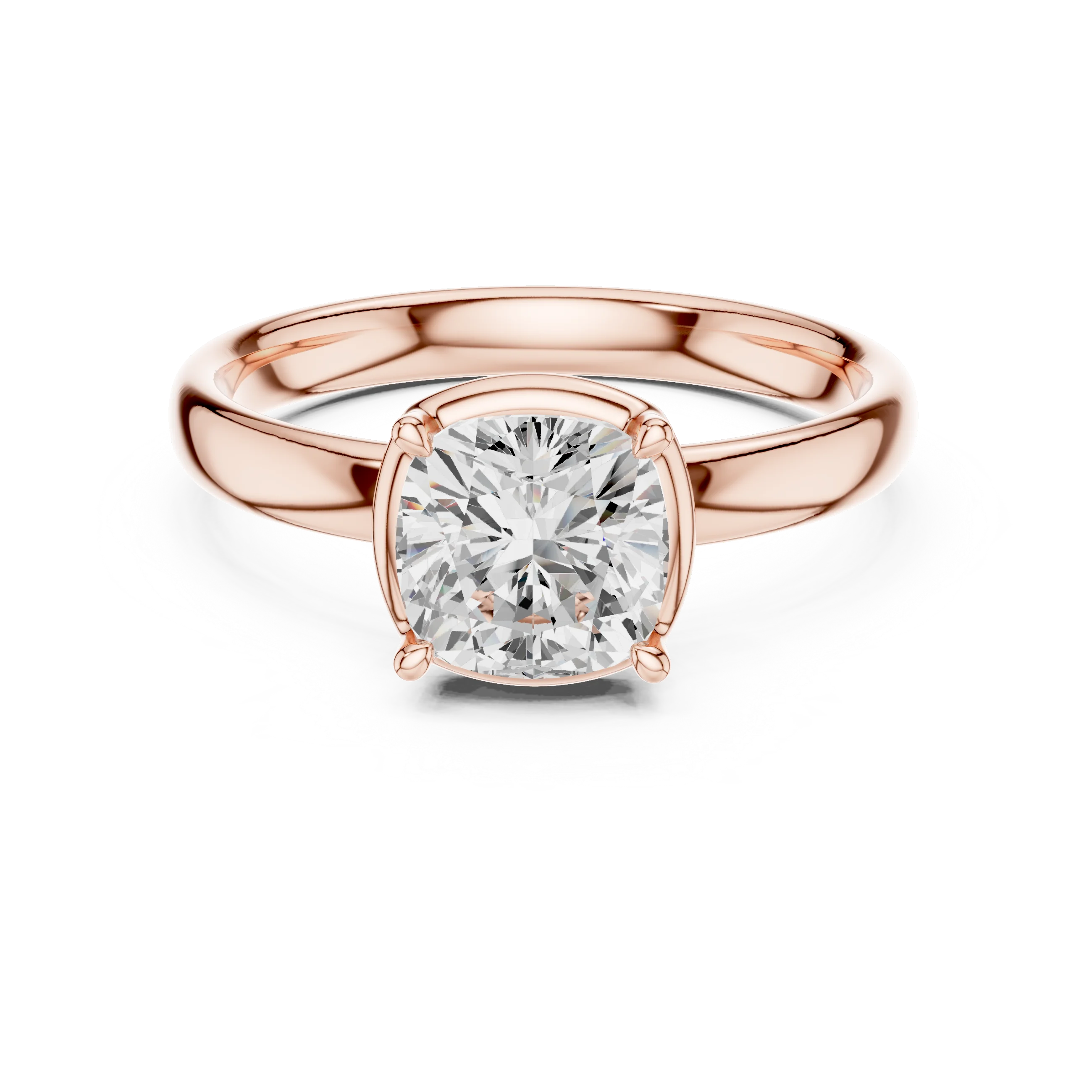 Cushion Diamond Solitaire Engagement Ring