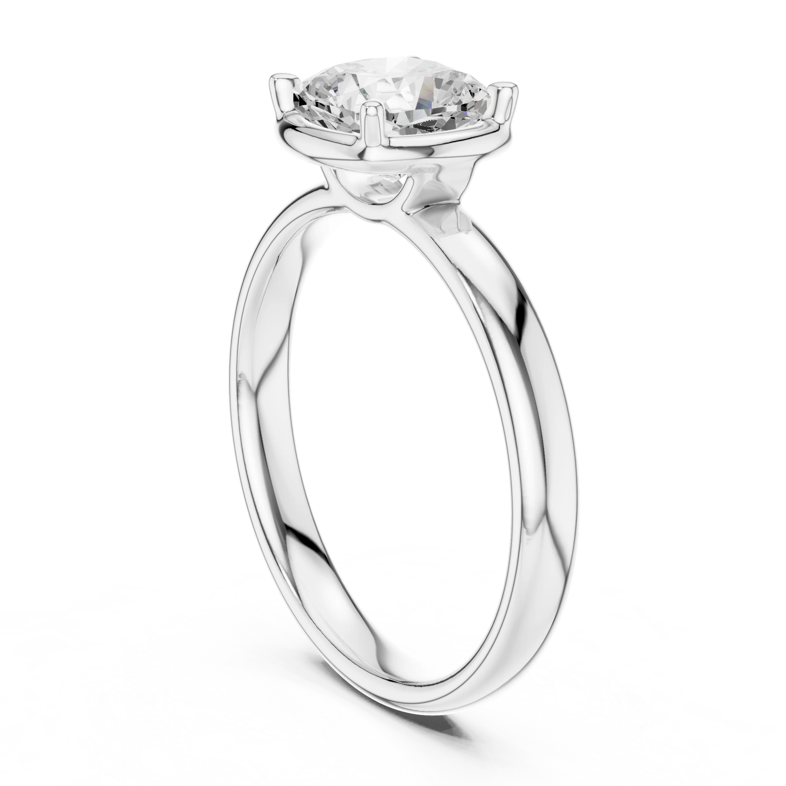 Cushion Diamond Solitaire Engagement Ring