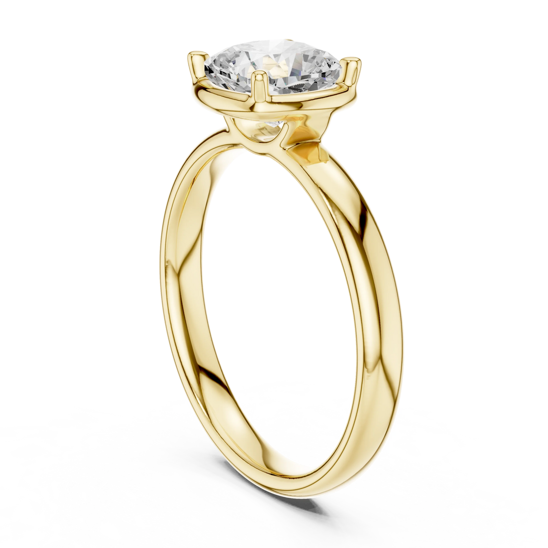 Cushion Diamond Solitaire Engagement Ring