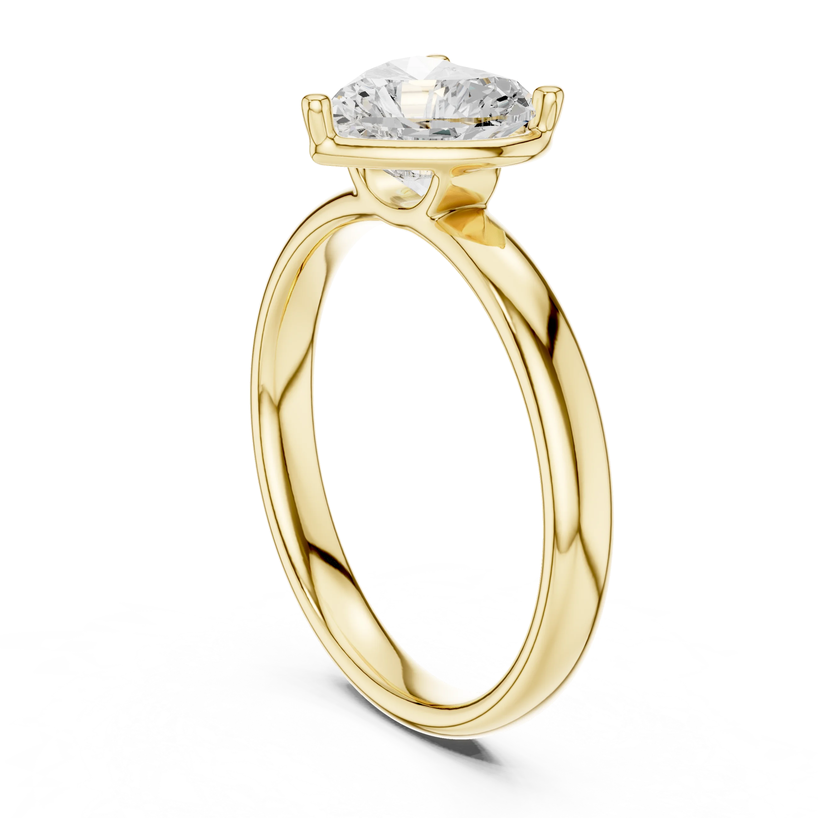 Heart Diamond Solitaire Engagement Ring