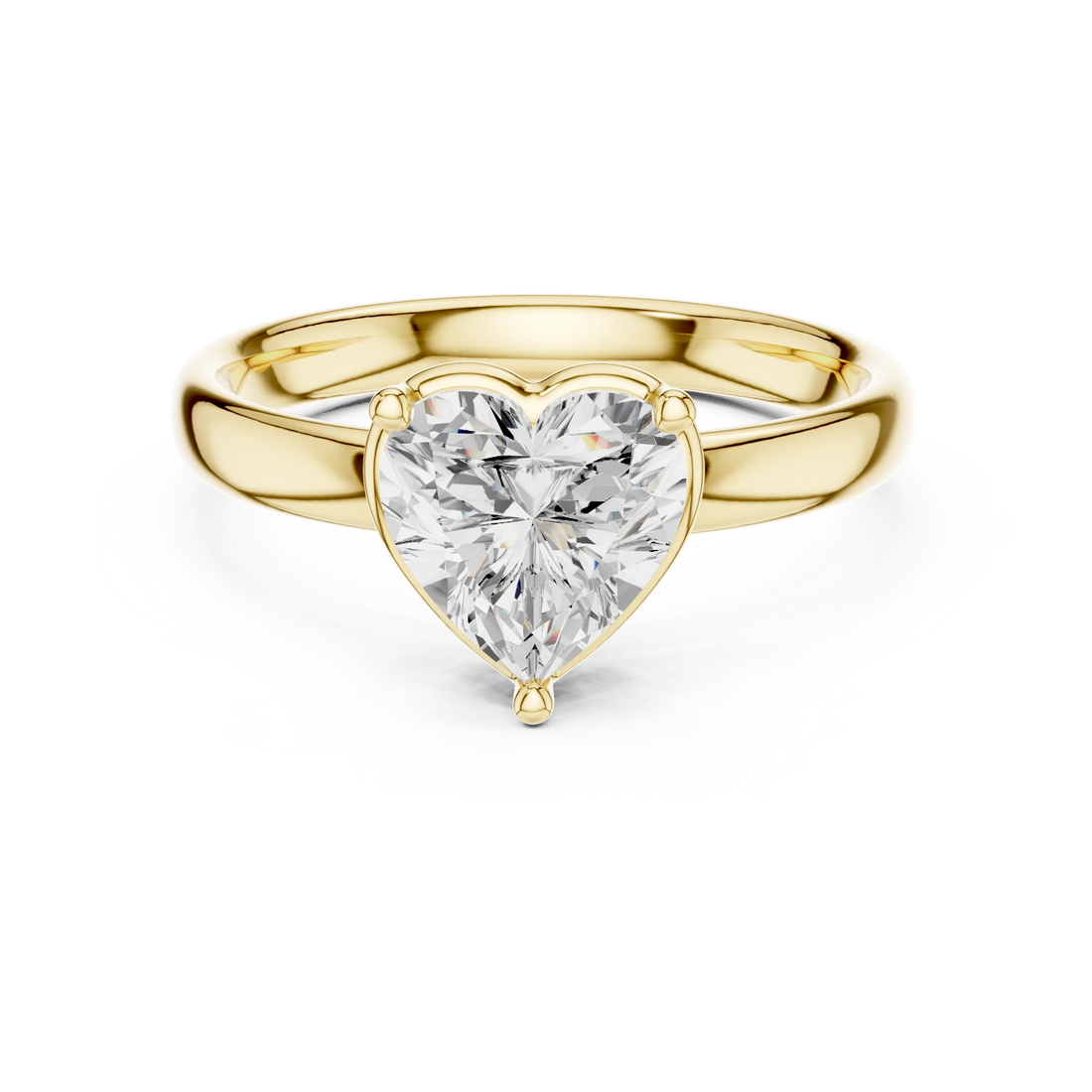 Heart Diamond Solitaire Engagement Ring