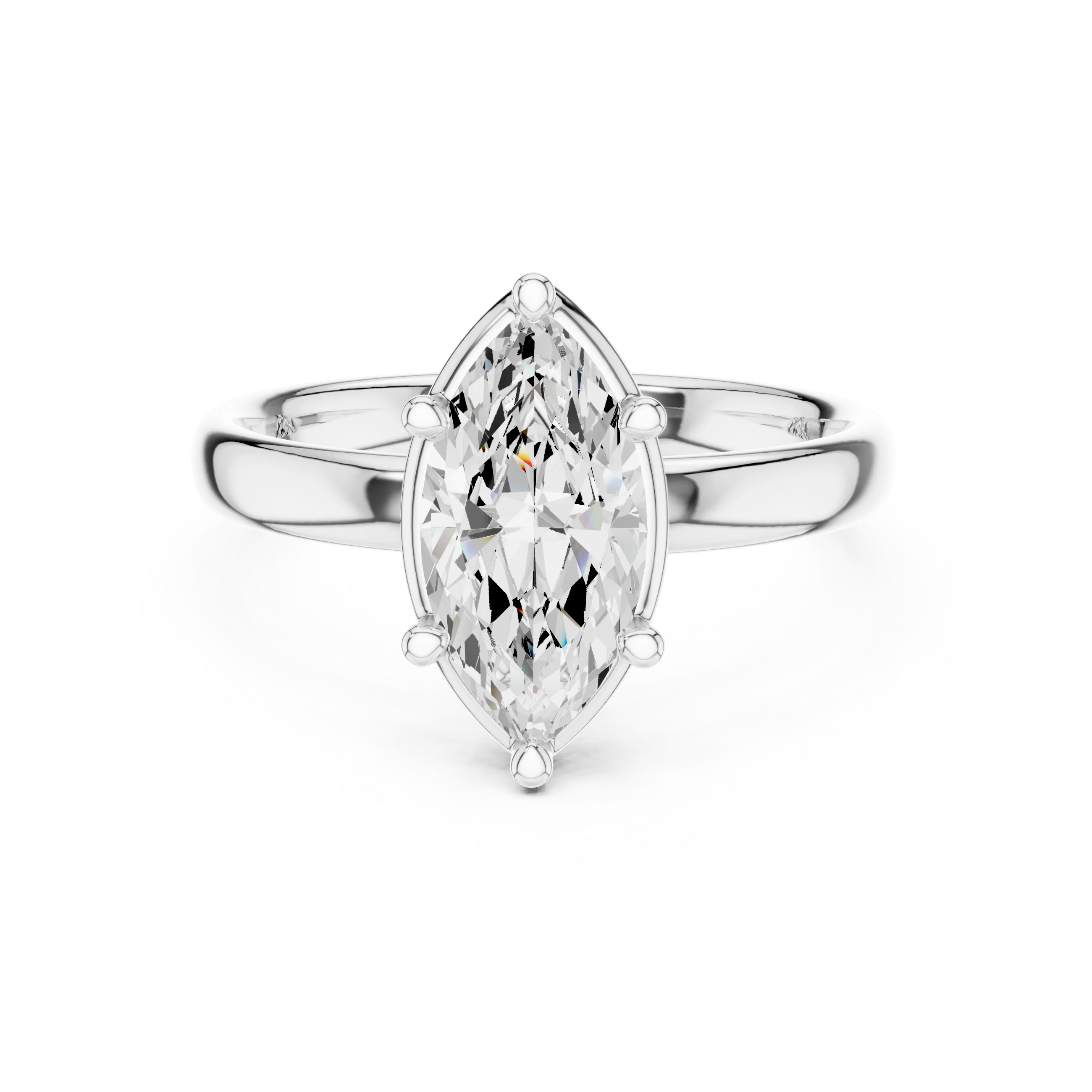 Marquise Diamond Solitaire Engagement Ring