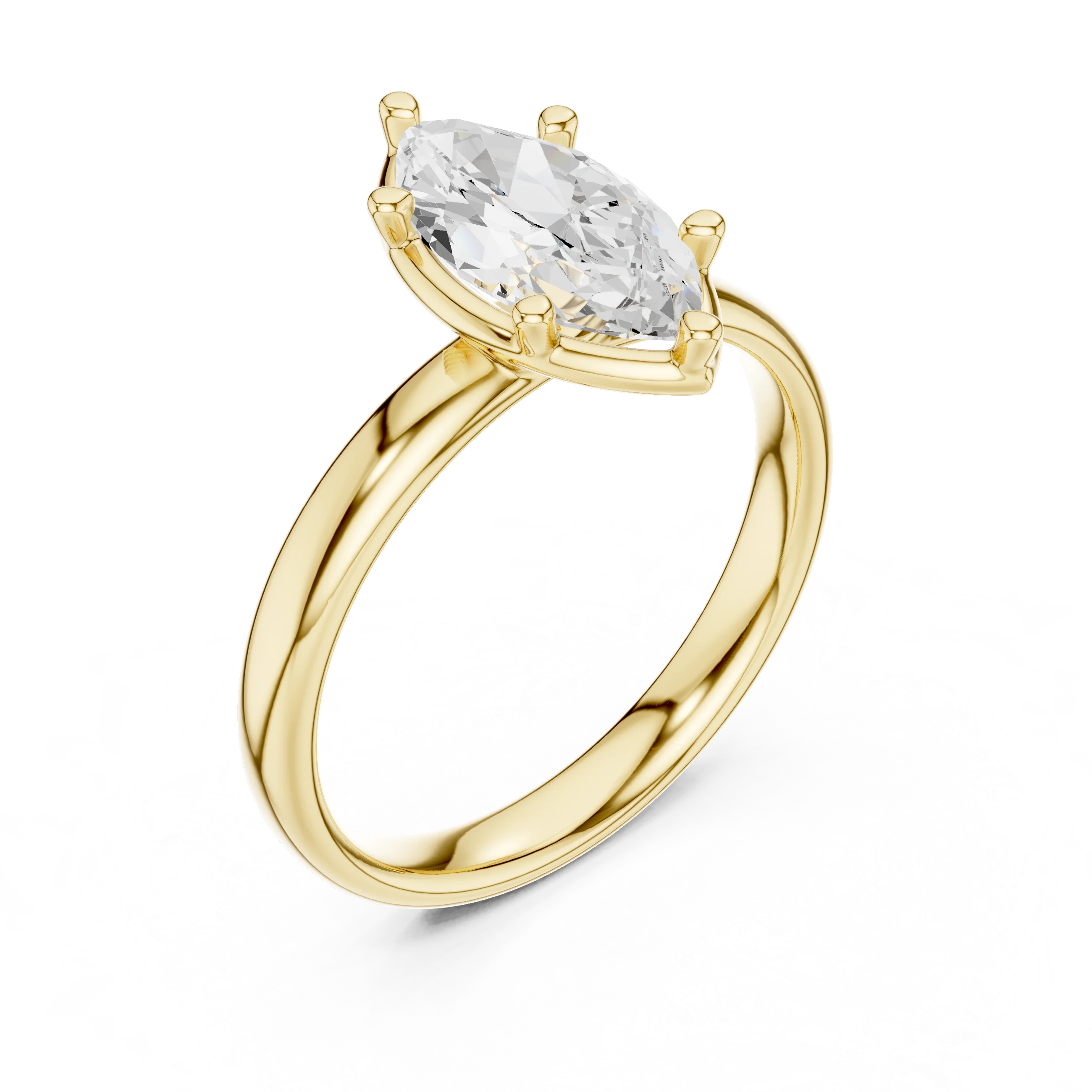 Marquise Diamond Solitaire Engagement Ring