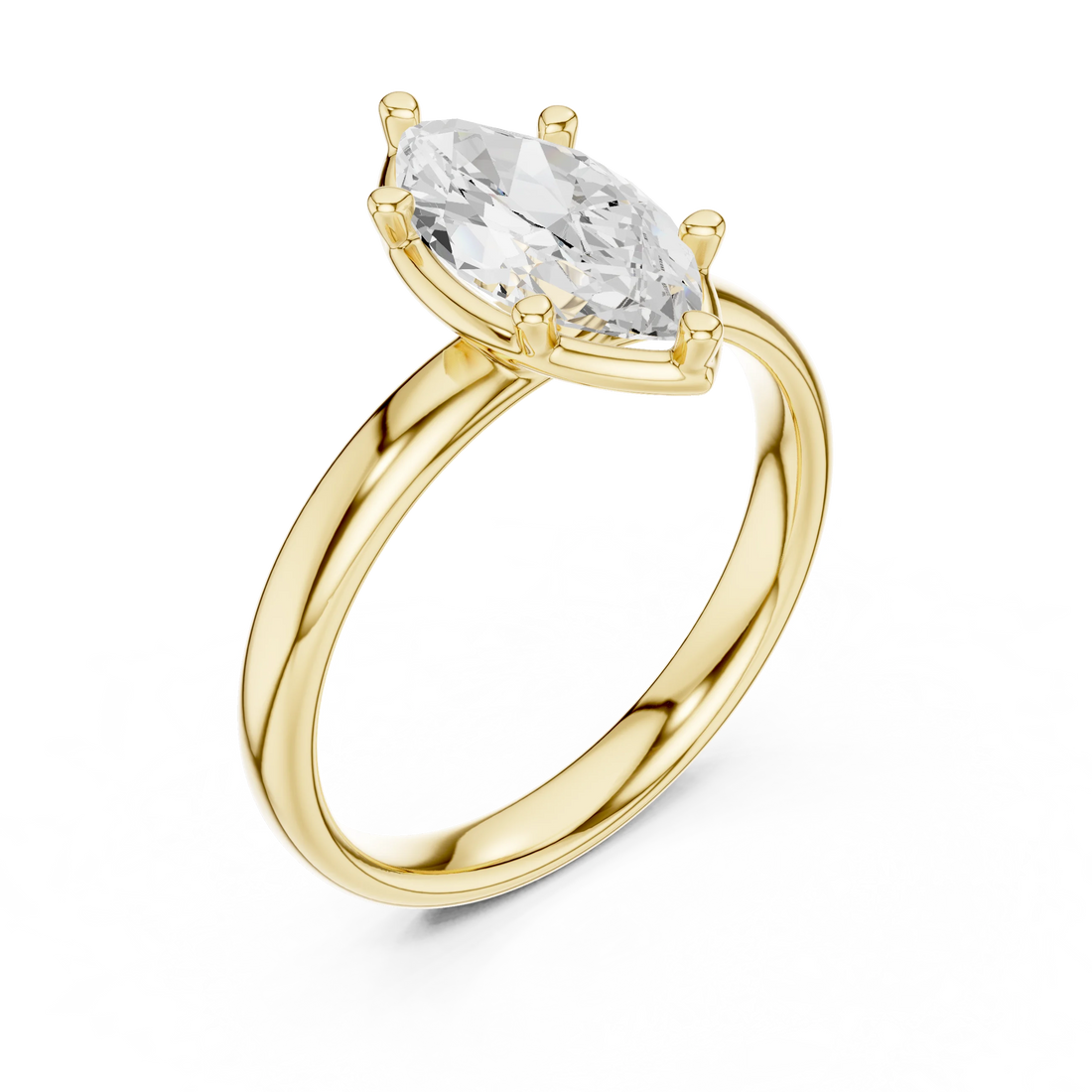 Marquise Diamond Solitaire Engagement Ring