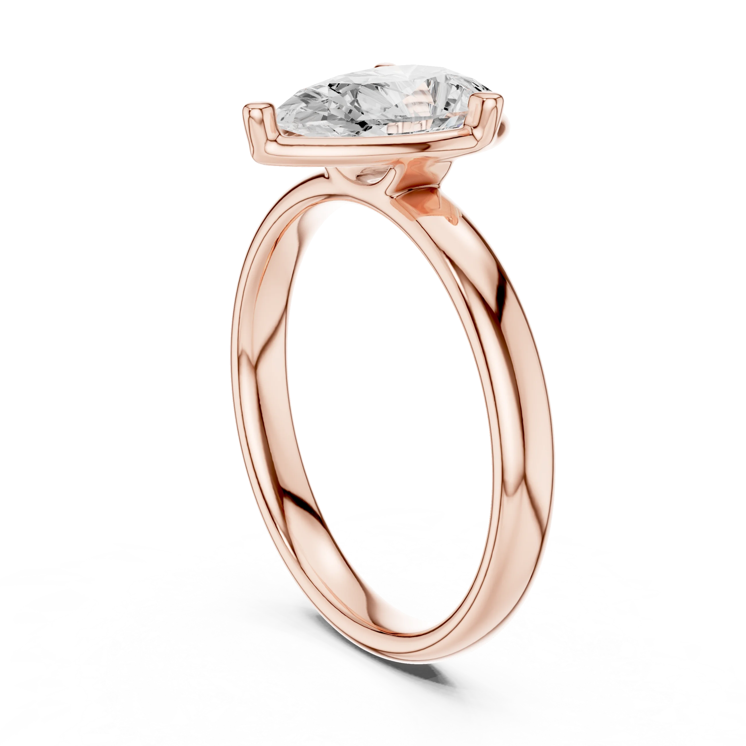 Pear Diamond Solitaire Engagement Ring