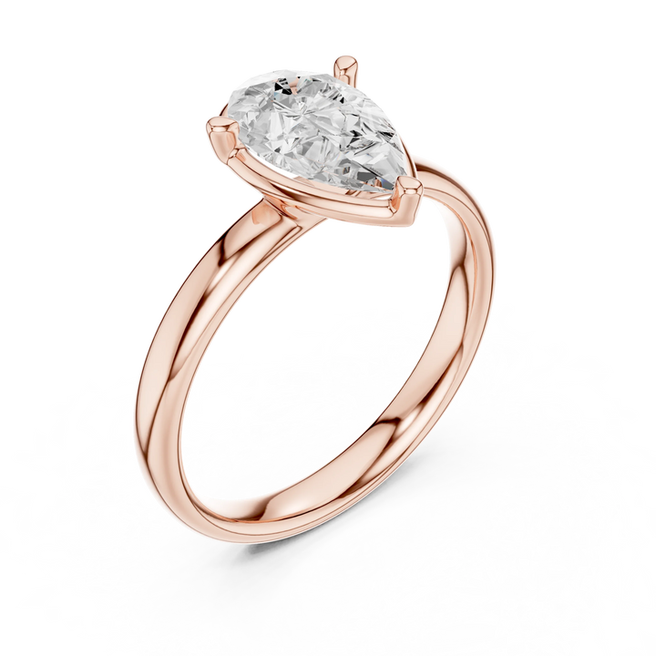 Pear Diamond Solitaire Engagement Ring