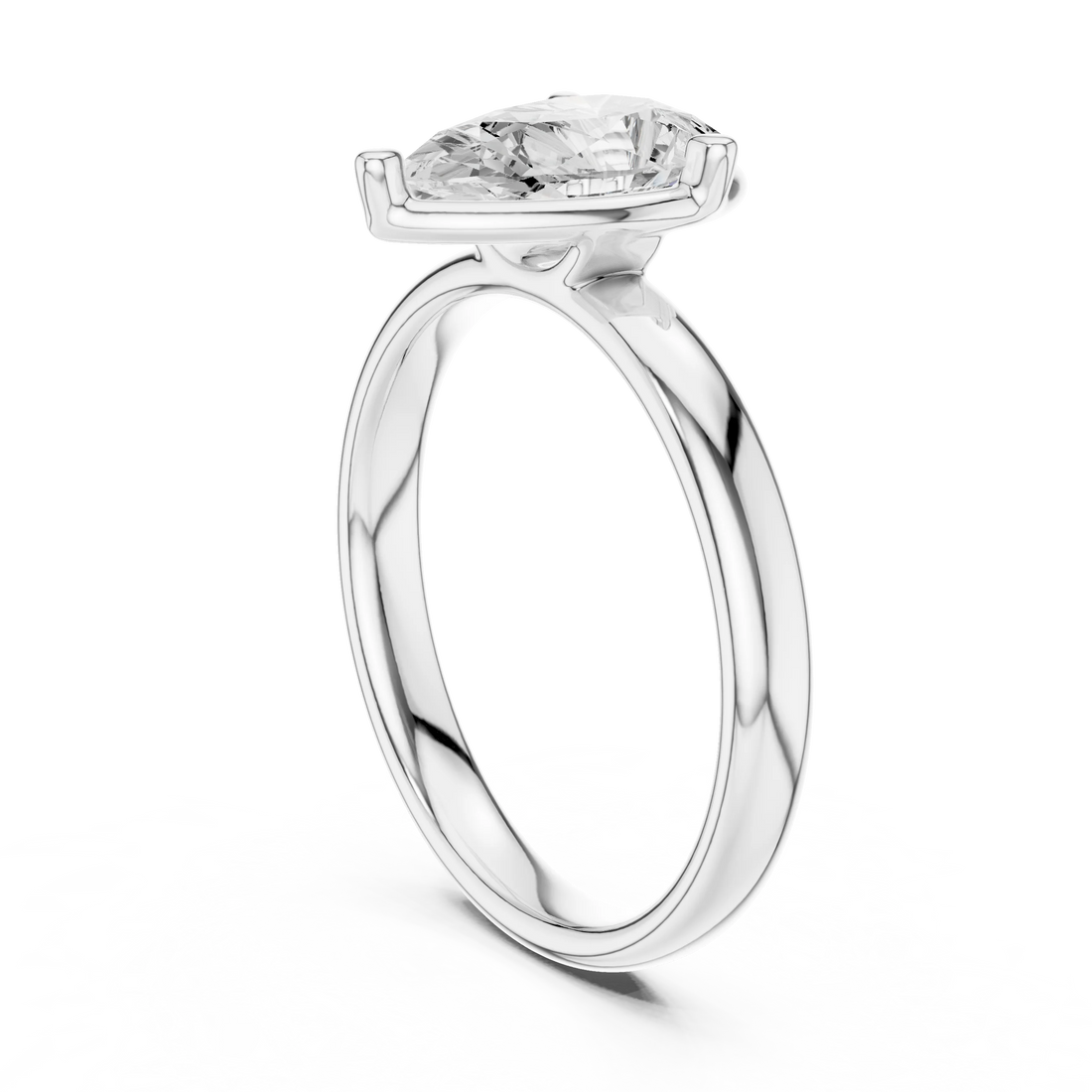 Pear Diamond Solitaire Engagement Ring