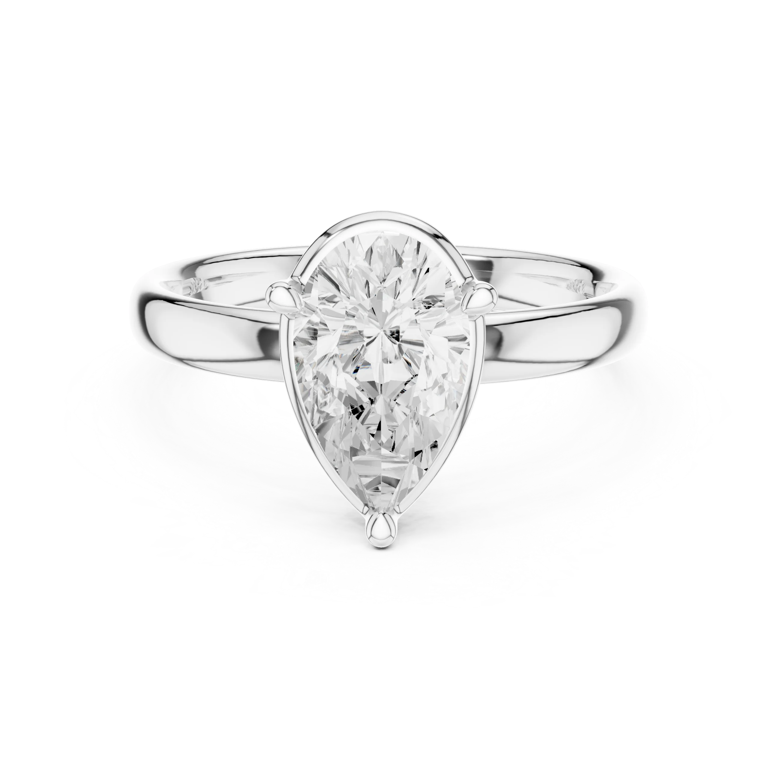 Pear Diamond Solitaire Engagement Ring