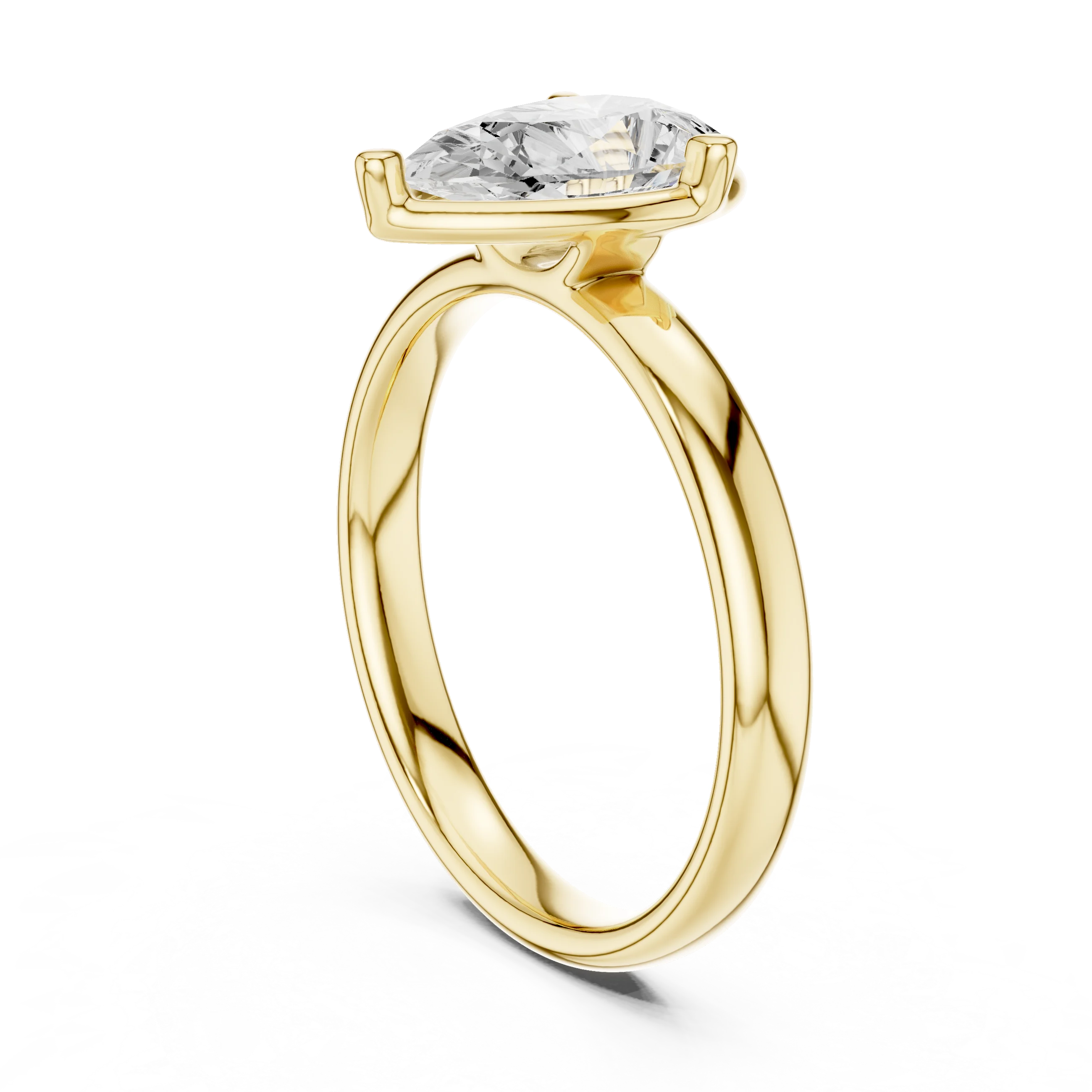 Pear Diamond Solitaire Engagement Ring