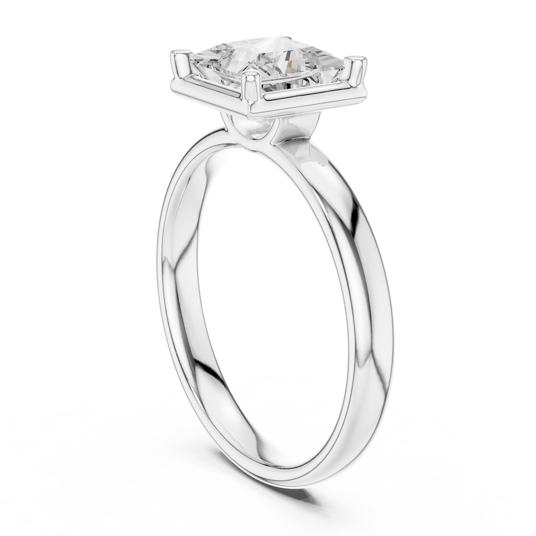 Princess Diamond Solitaire Engagement Ring
