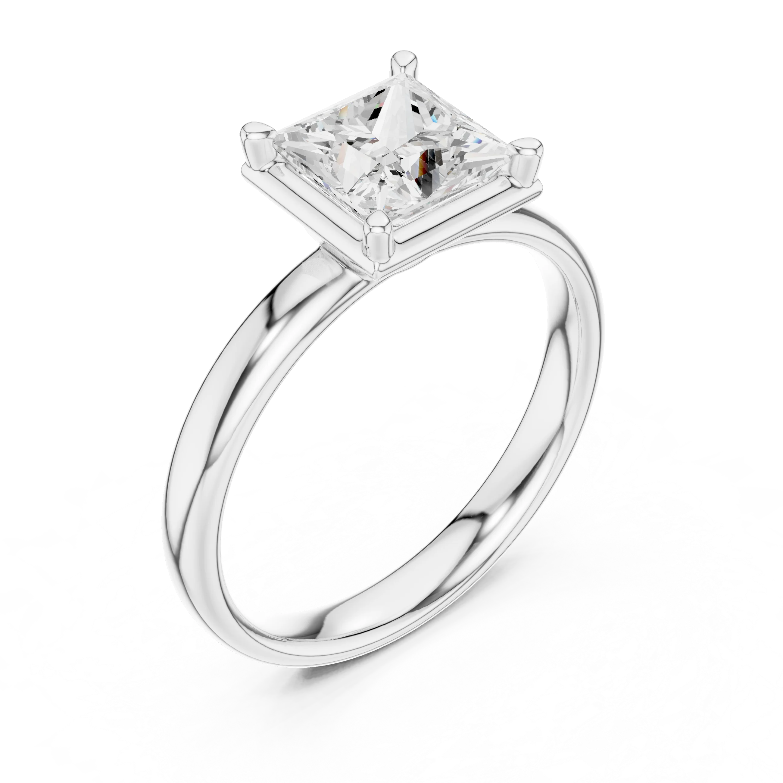 Princess Diamond Solitaire Engagement Ring
