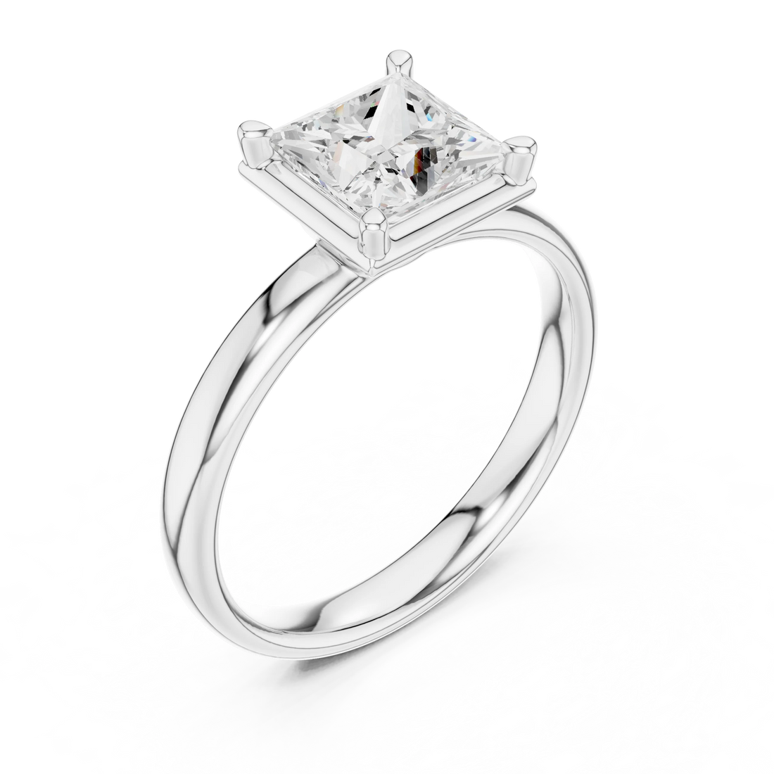 Princess Diamond Solitaire Engagement Ring