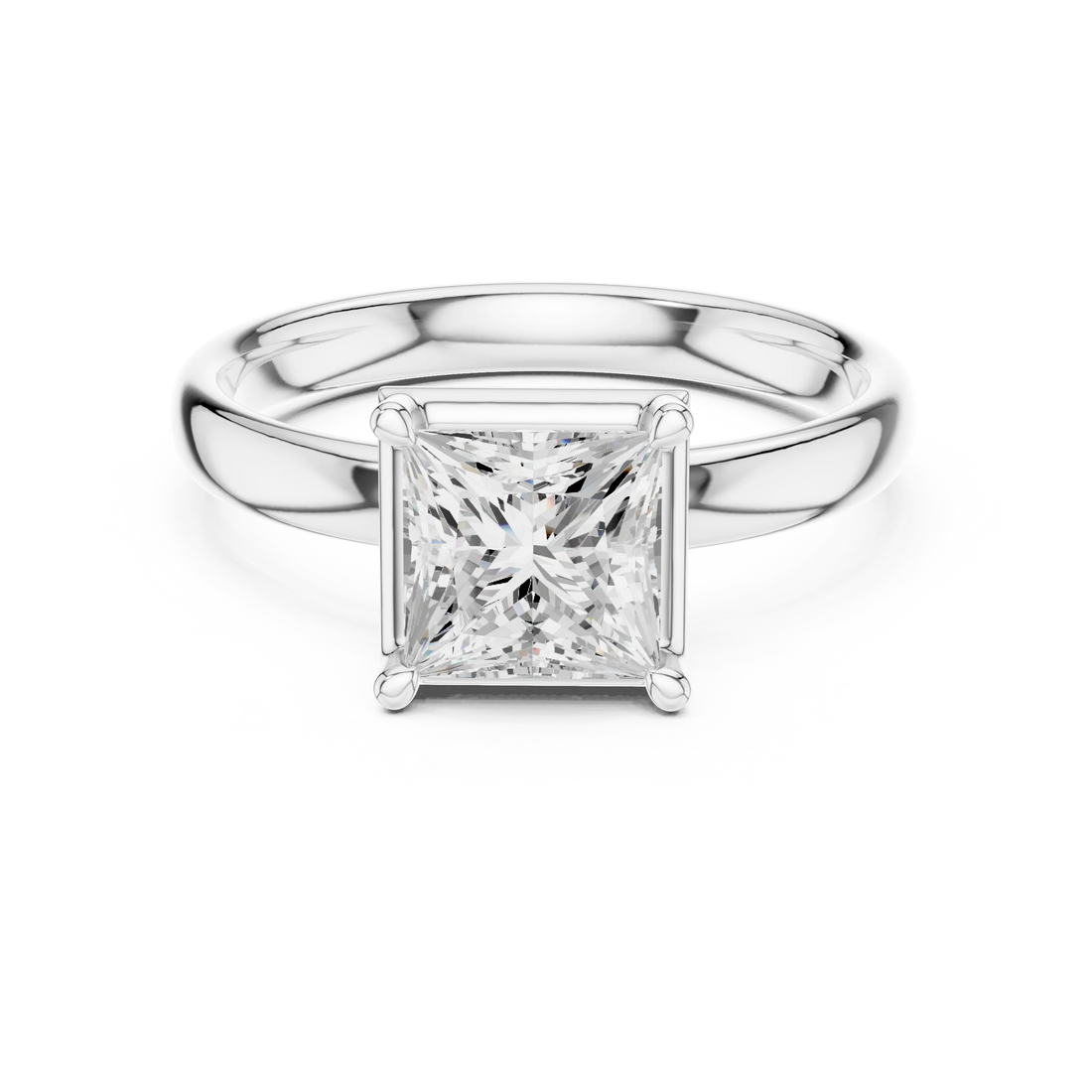 Princess Diamond Solitaire Engagement Ring