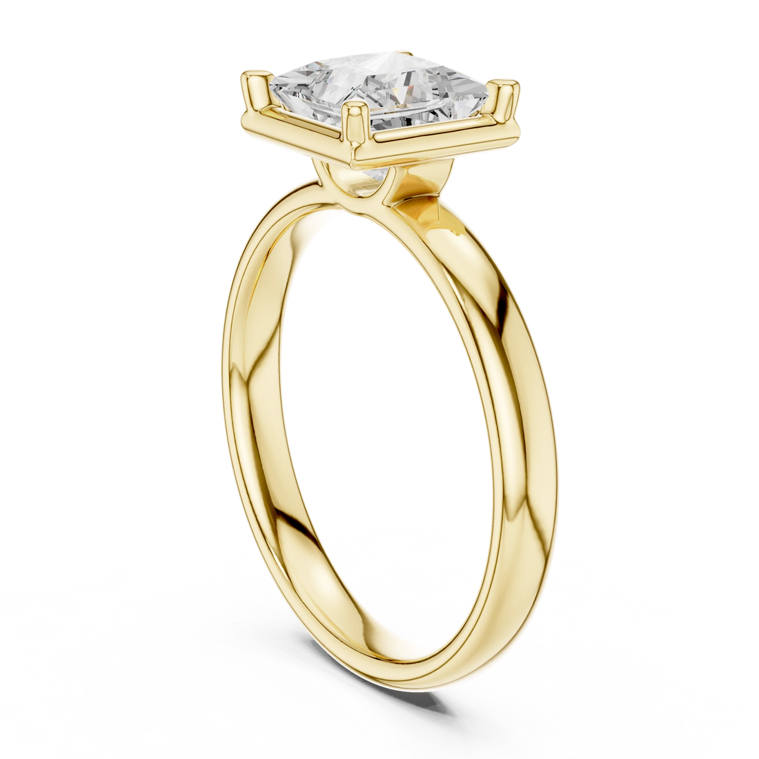 Princess Diamond Solitaire Engagement Ring