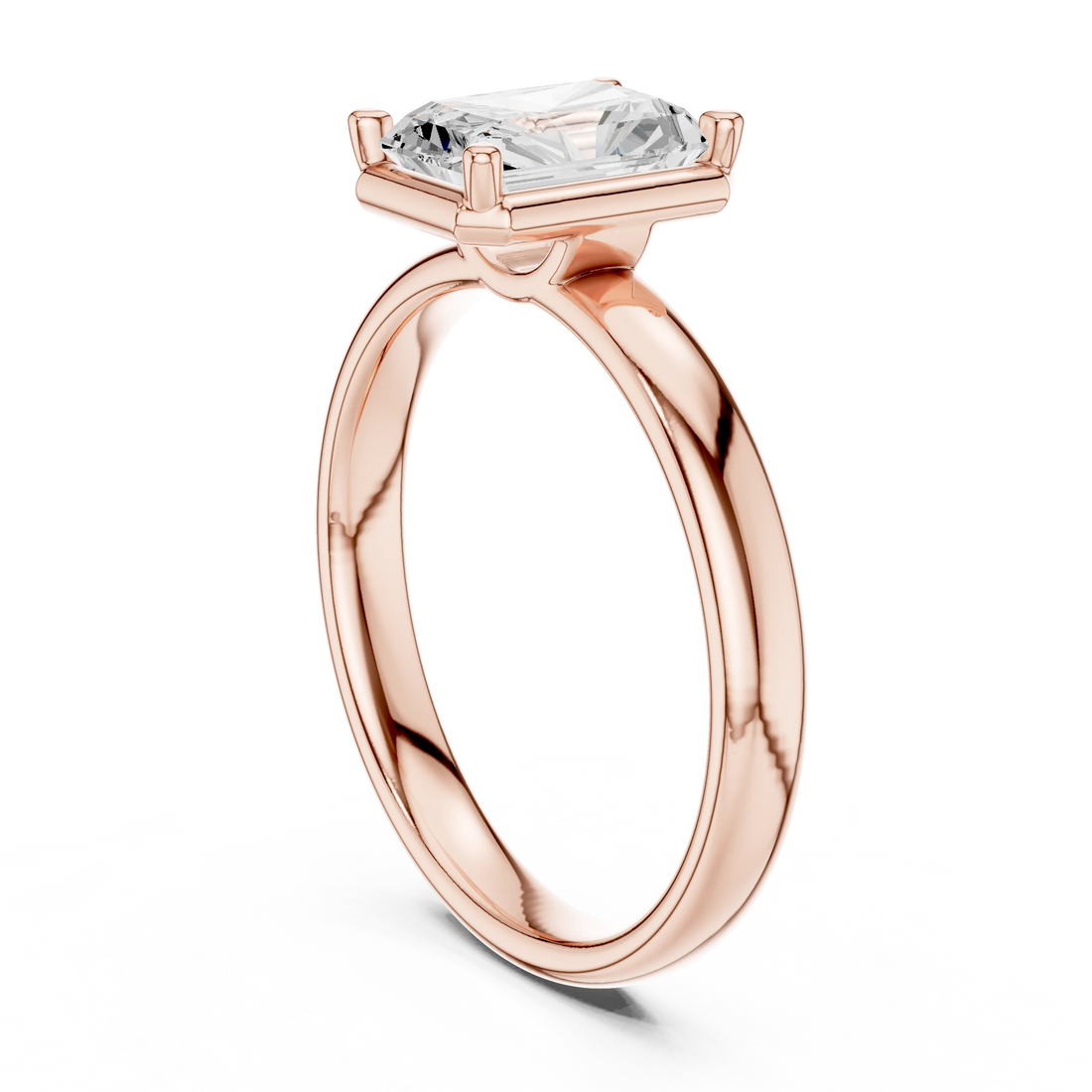 Radiant Diamond Solitaire Engagement Ring