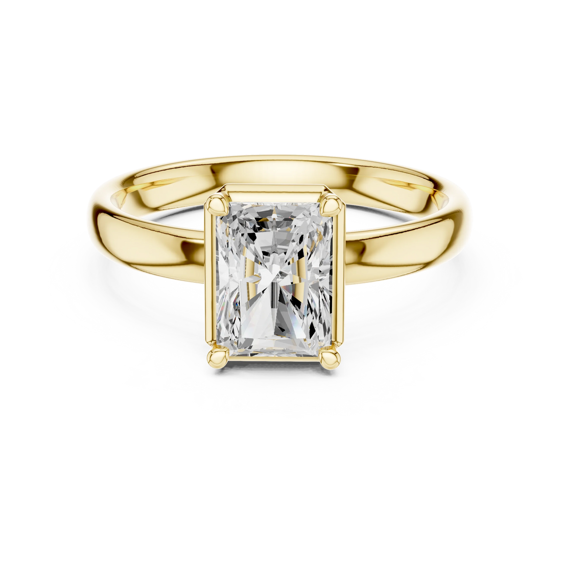Radiant Diamond Solitaire Engagement Ring