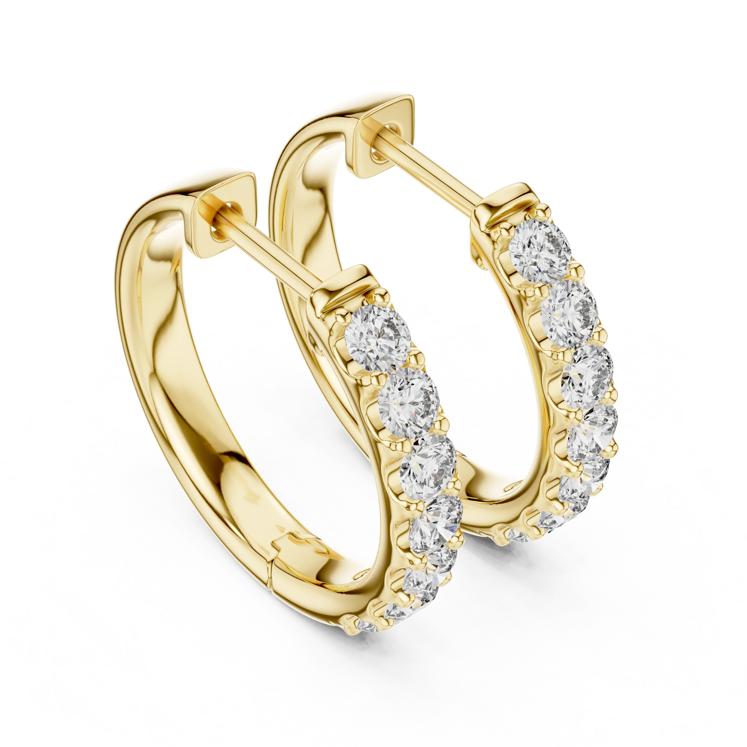Aurora Line Lab-Grown Diamond Hoop Earrings