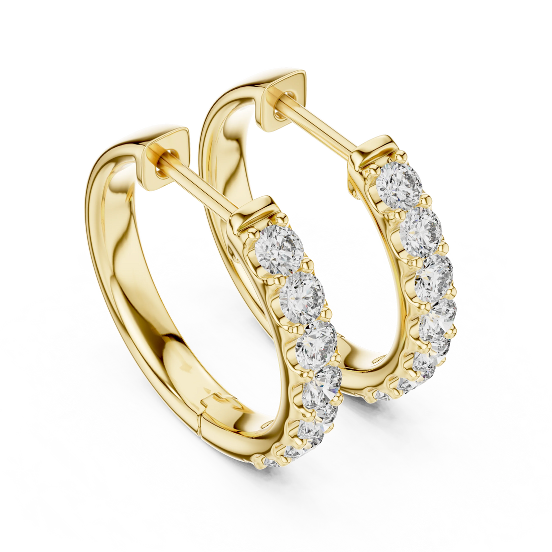 Aurora Line Lab-Grown Diamond Hoop Earrings