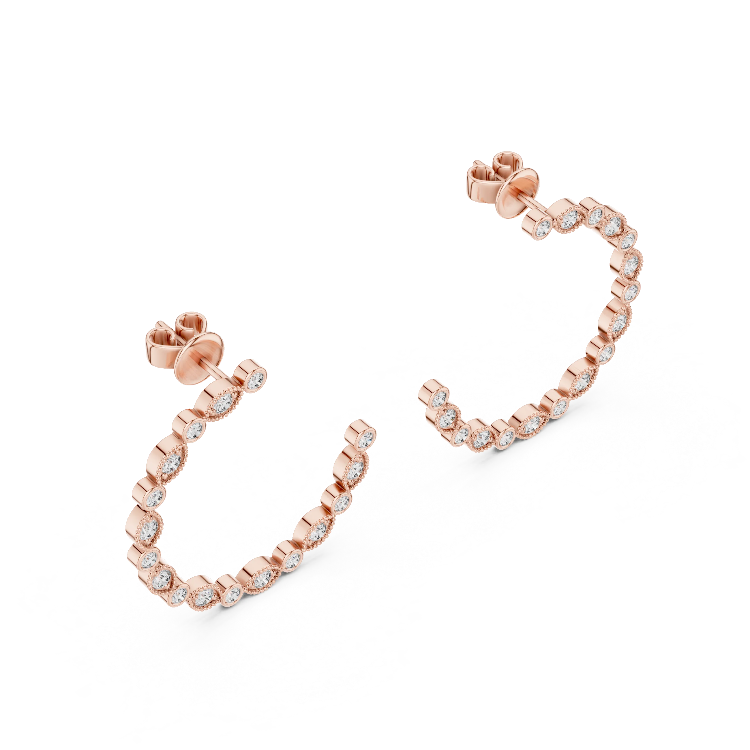 Eternal Vine Lab-Grown Diamond Hoop Earrings