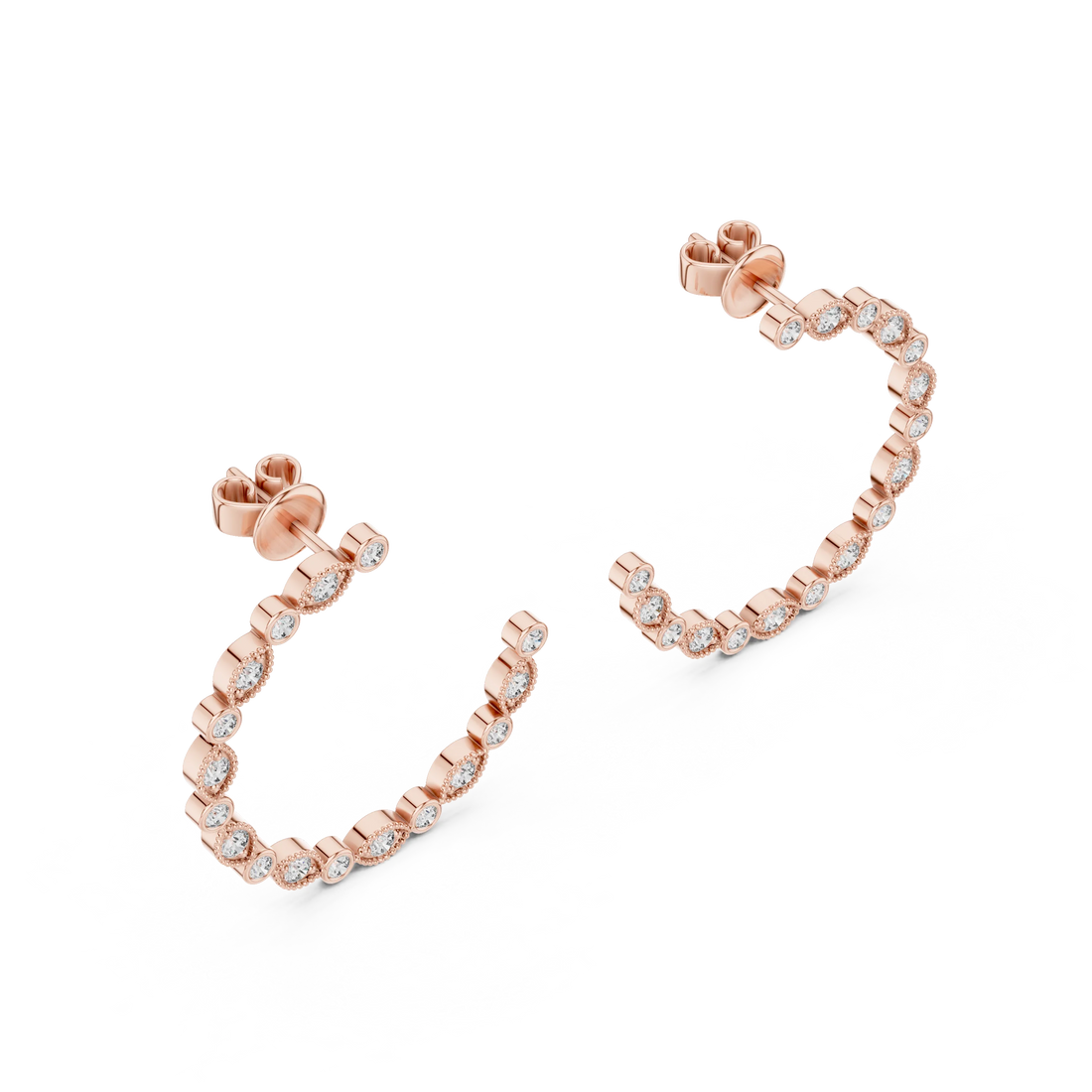 Eternal Vine Lab-Grown Diamond Hoop Earrings