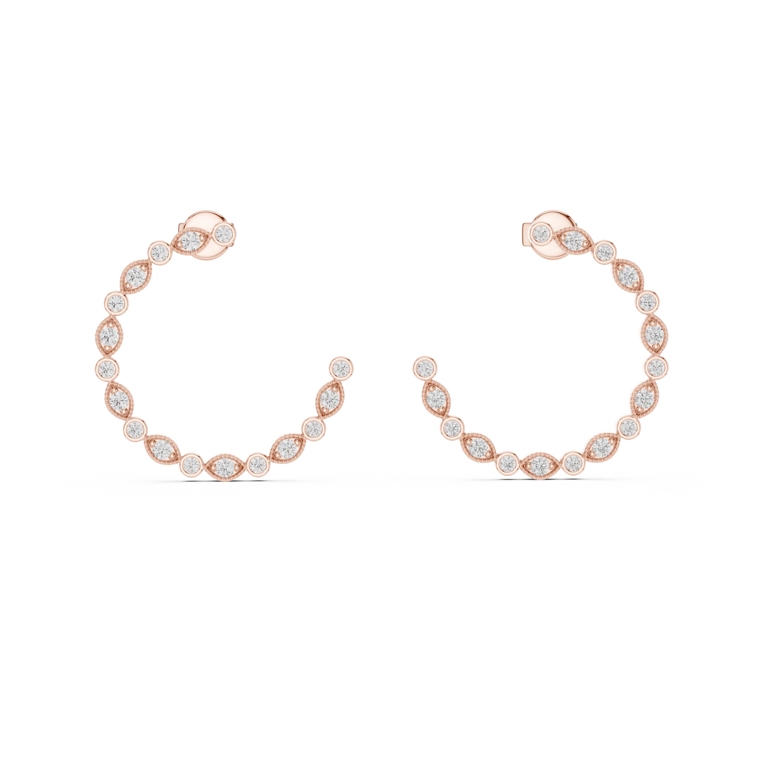 Eternal Vine Lab-Grown Diamond Hoop Earrings