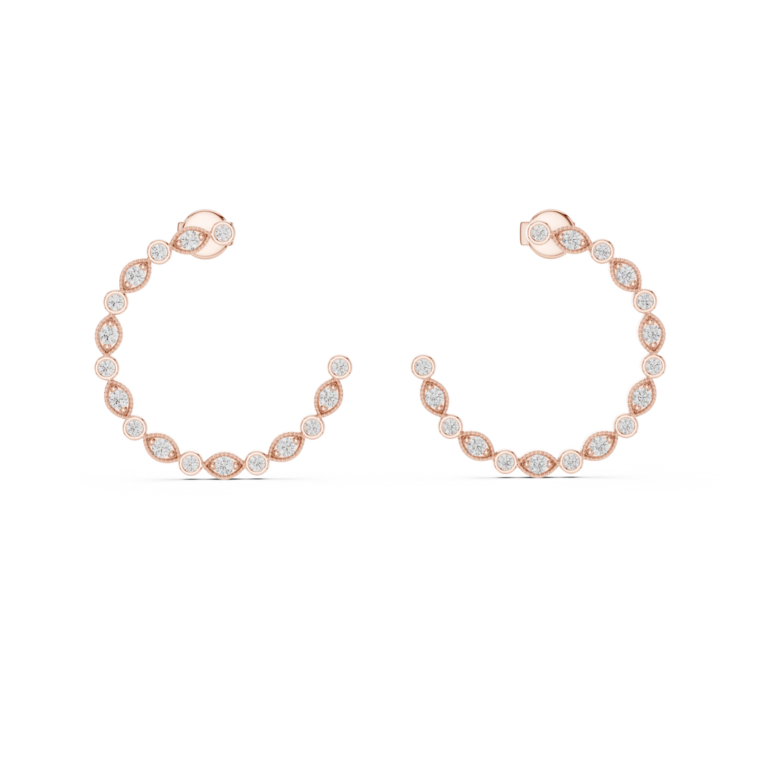 Eternal Vine Lab-Grown Diamond Hoop Earrings