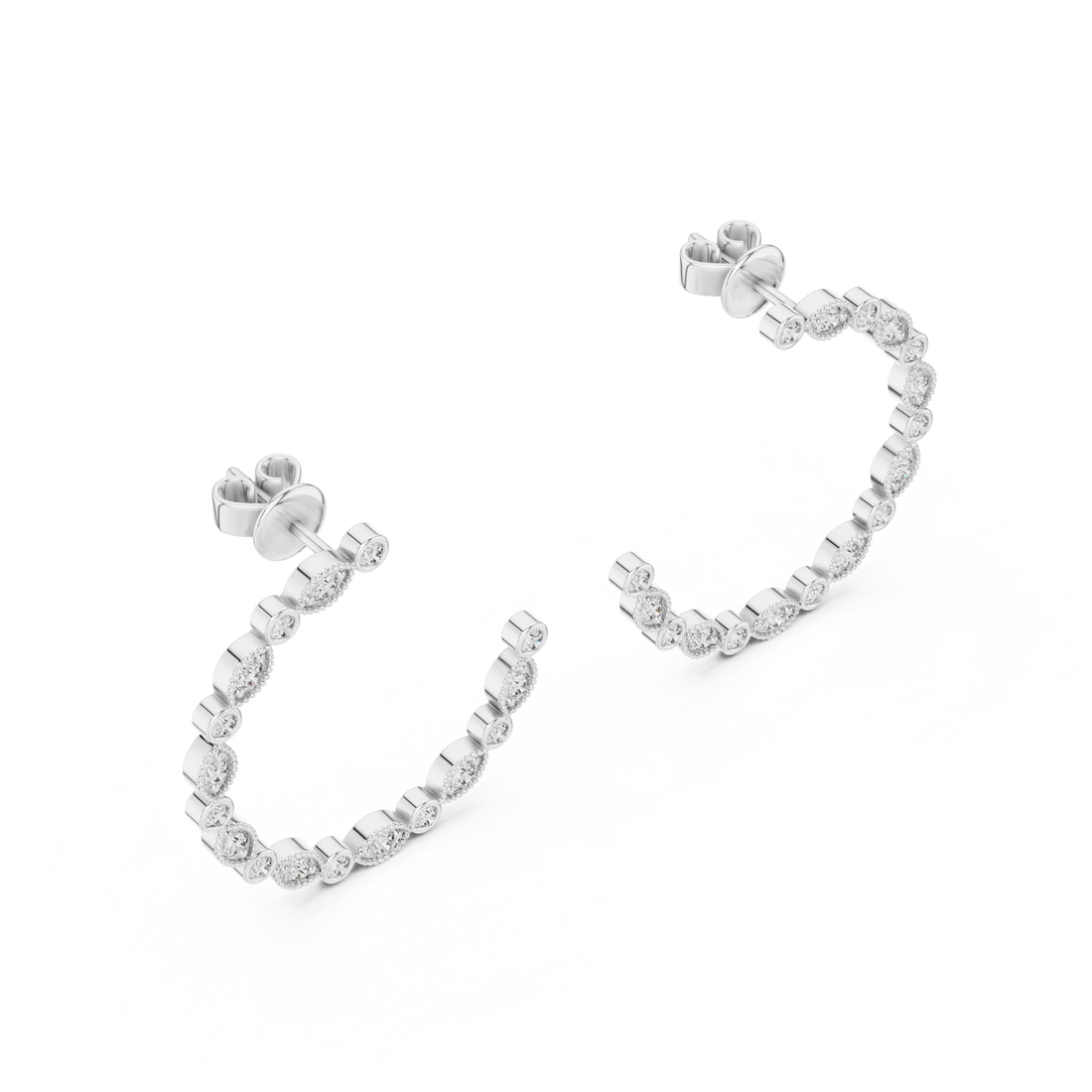 Eternal Vine Lab-Grown Diamond Hoop Earrings