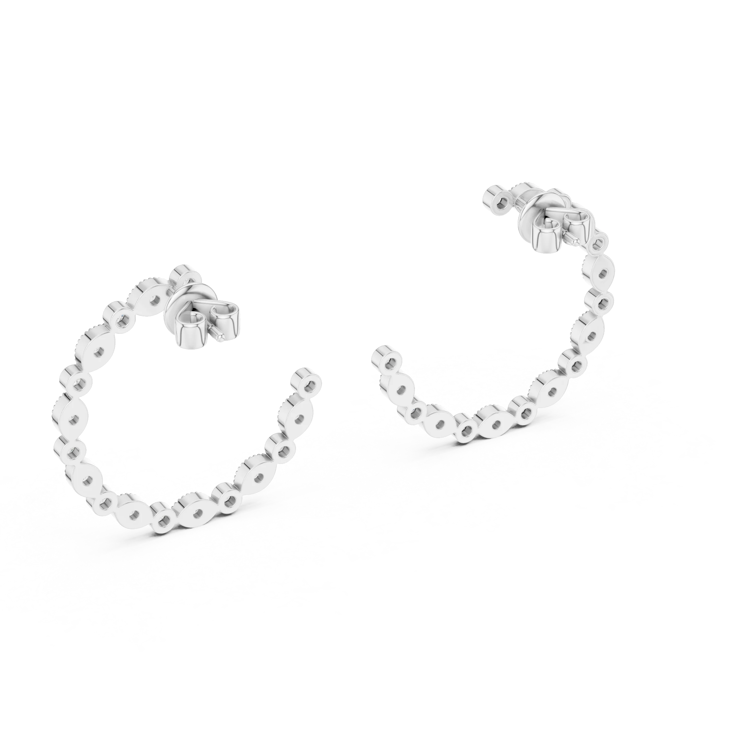 Eternal Vine Lab-Grown Diamond Hoop Earrings