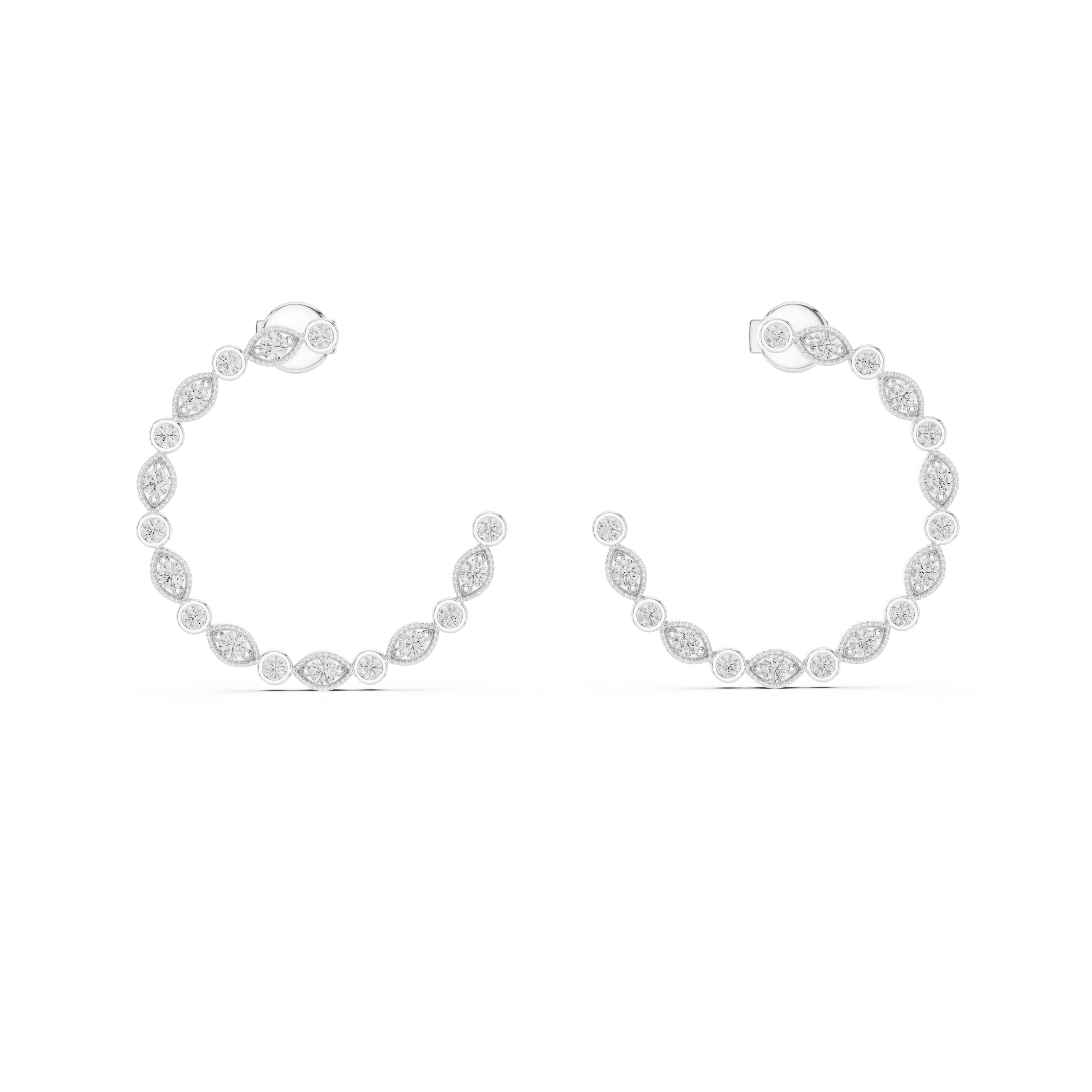 Eternal Vine Lab-Grown Diamond Hoop Earrings