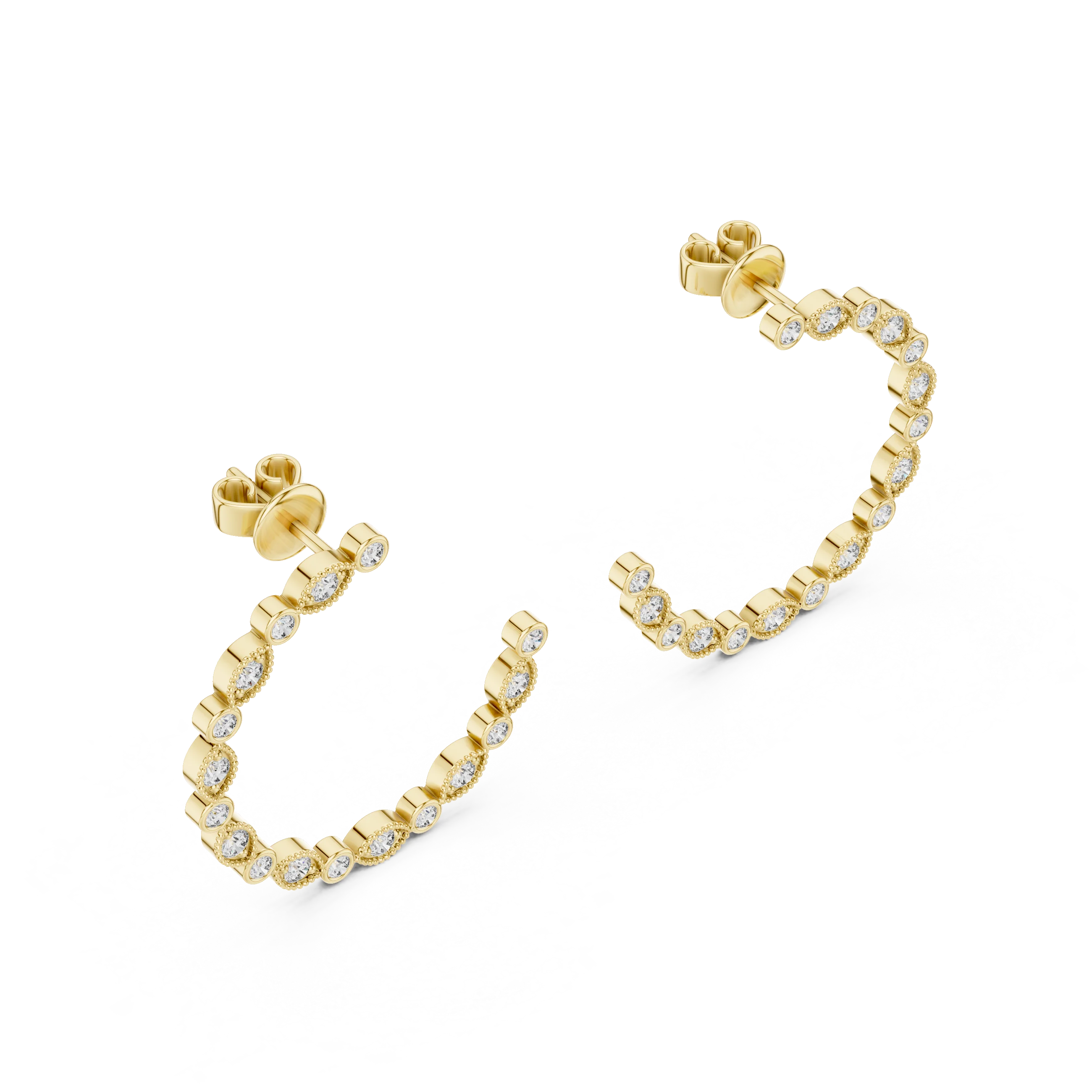 Eternal Vine Lab-Grown Diamond Hoop Earrings