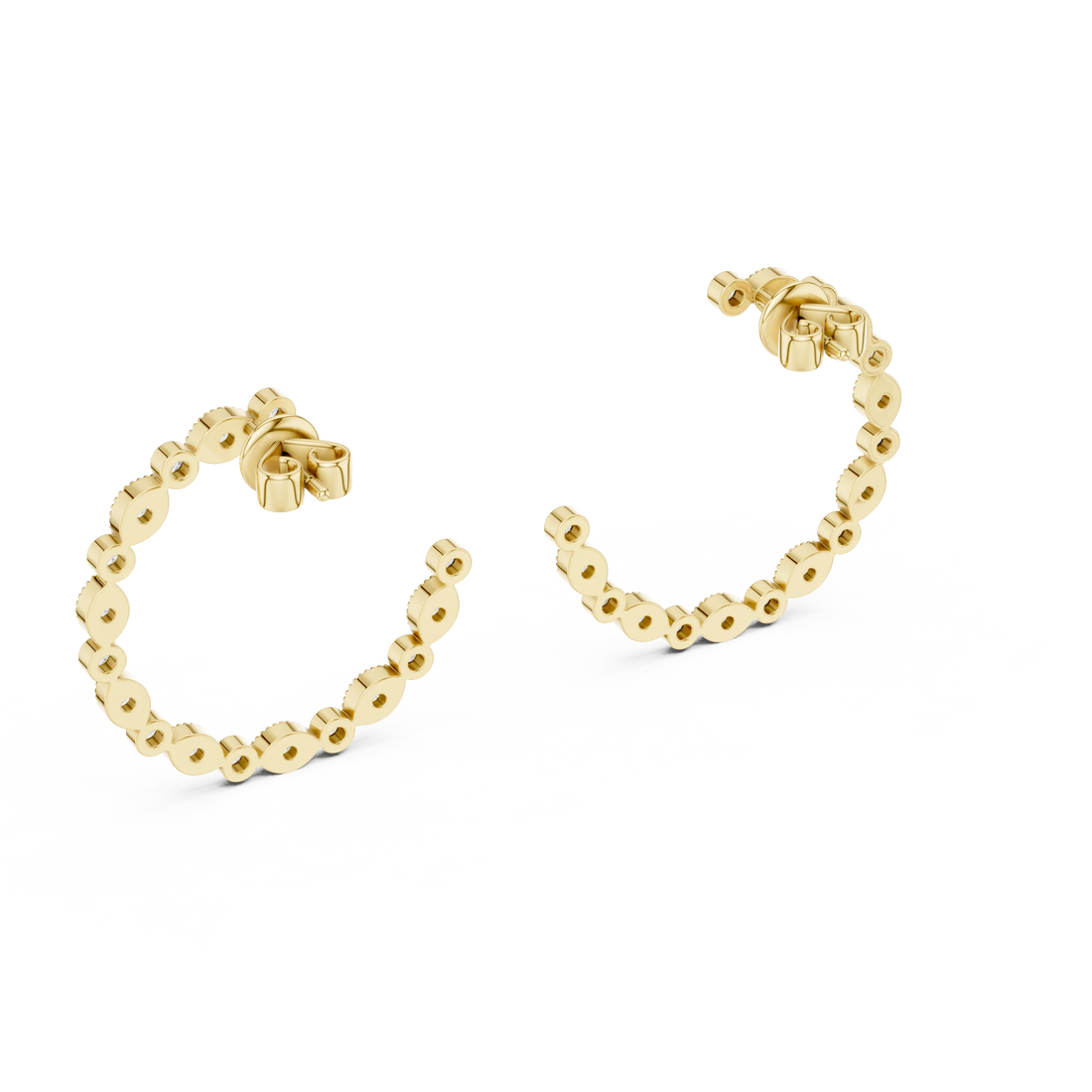 Eternal Vine Lab-Grown Diamond Hoop Earrings