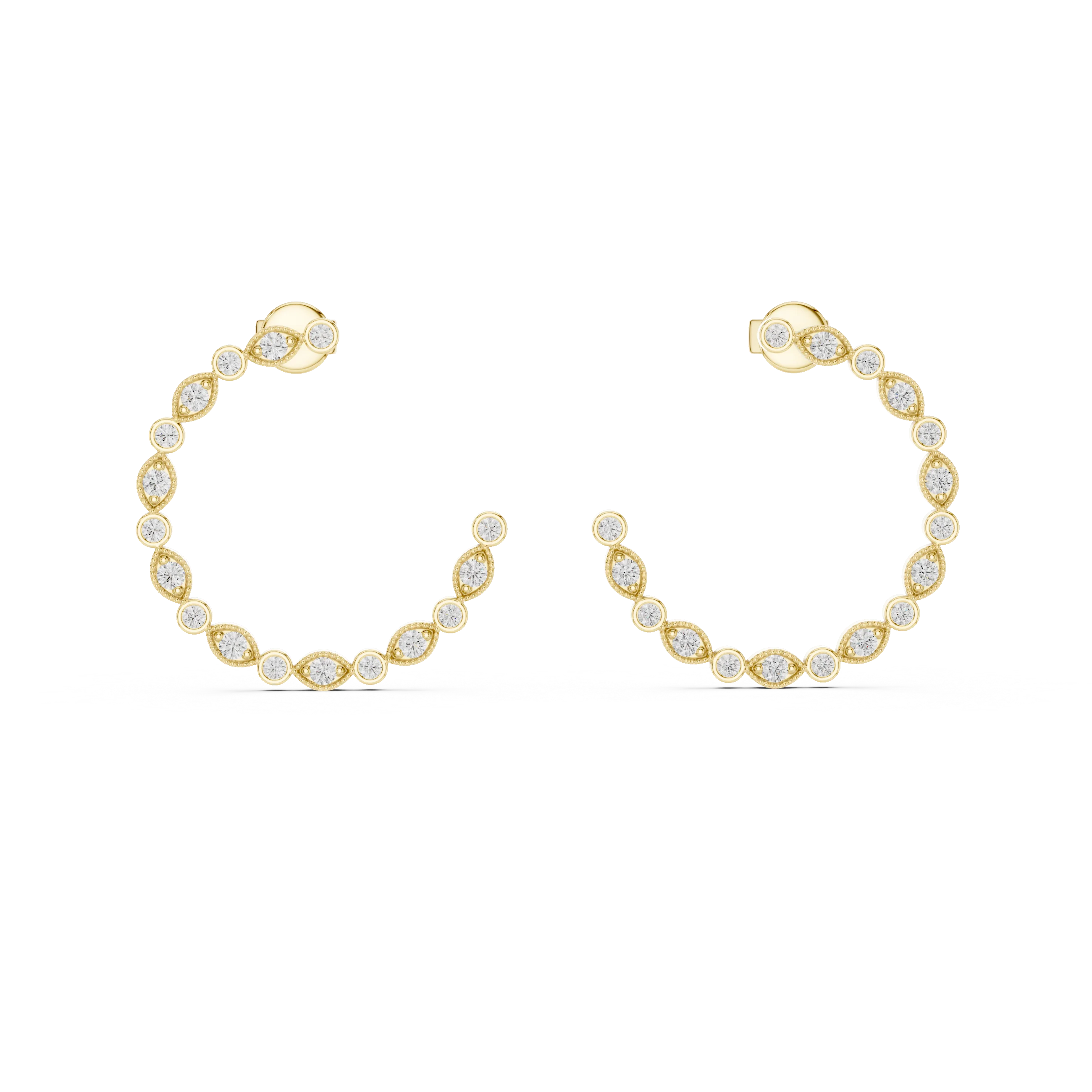 Eternal Vine Lab-Grown Diamond Hoop Earrings