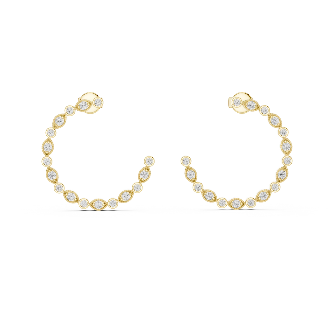 Eternal Vine Lab-Grown Diamond Hoop Earrings