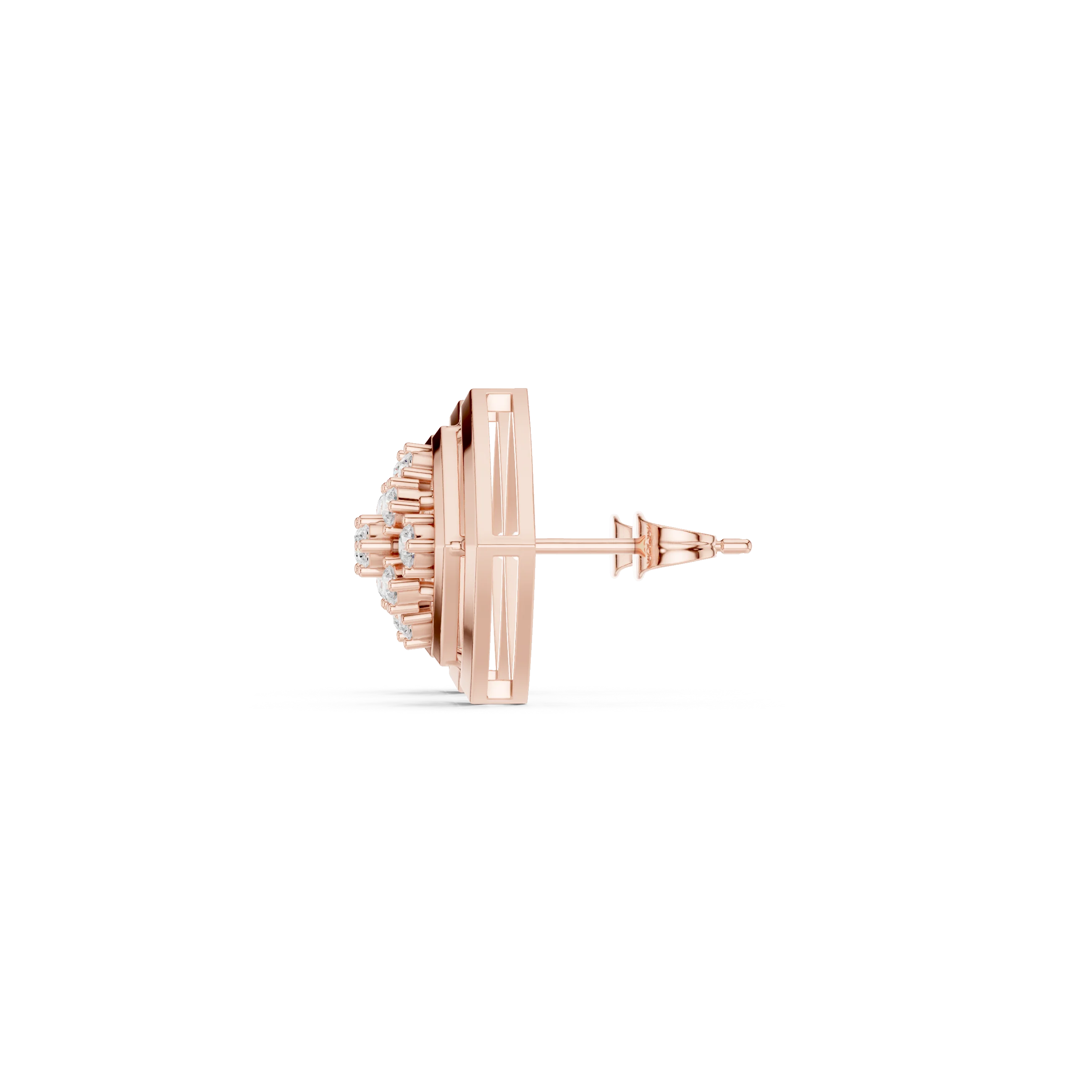 Celestial Frame Diamond Stud Earrings