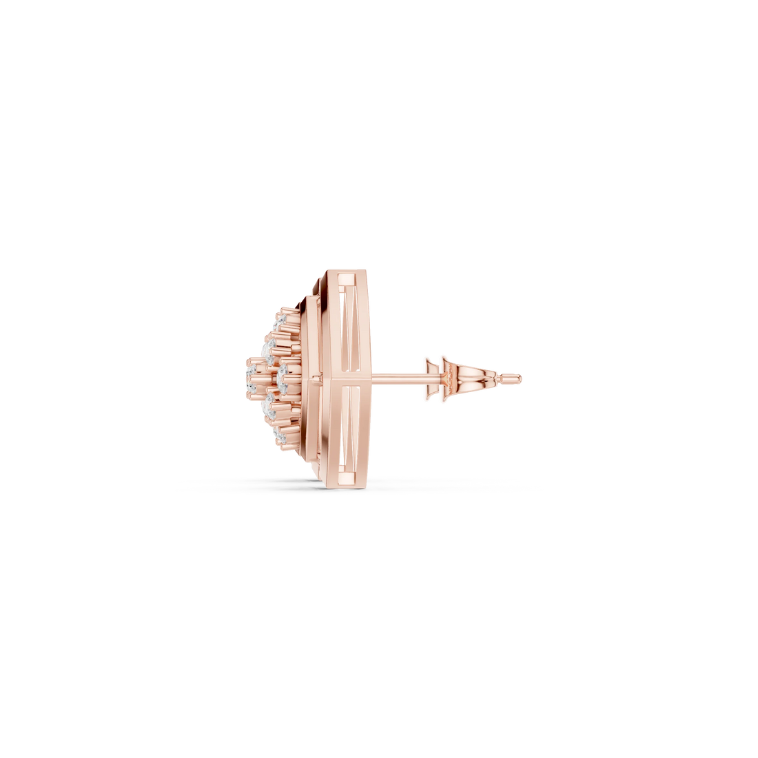 Celestial Frame Diamond Stud Earrings