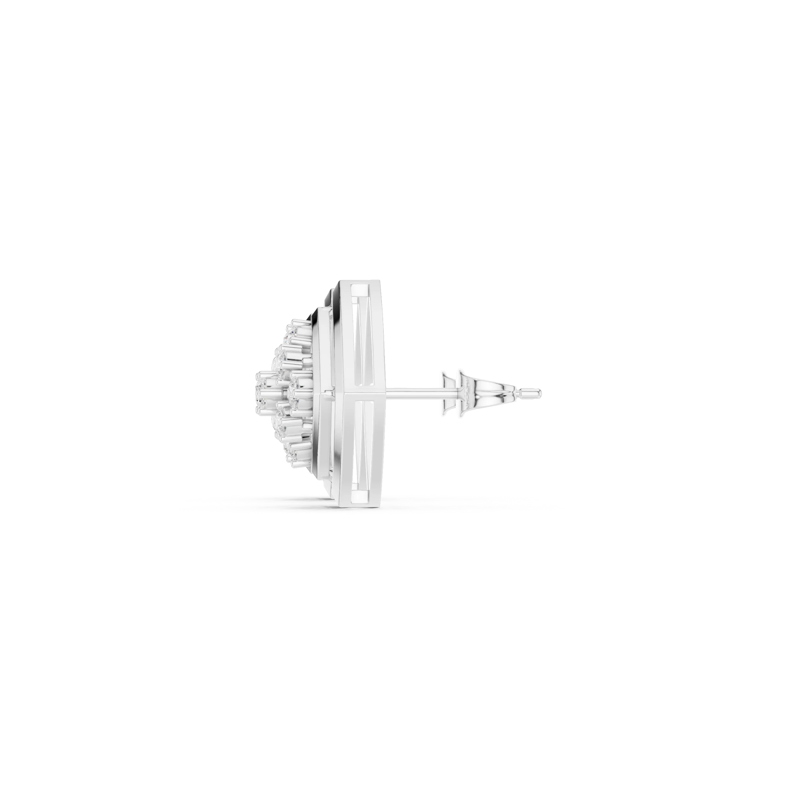 Celestial Frame Diamond Stud Earrings