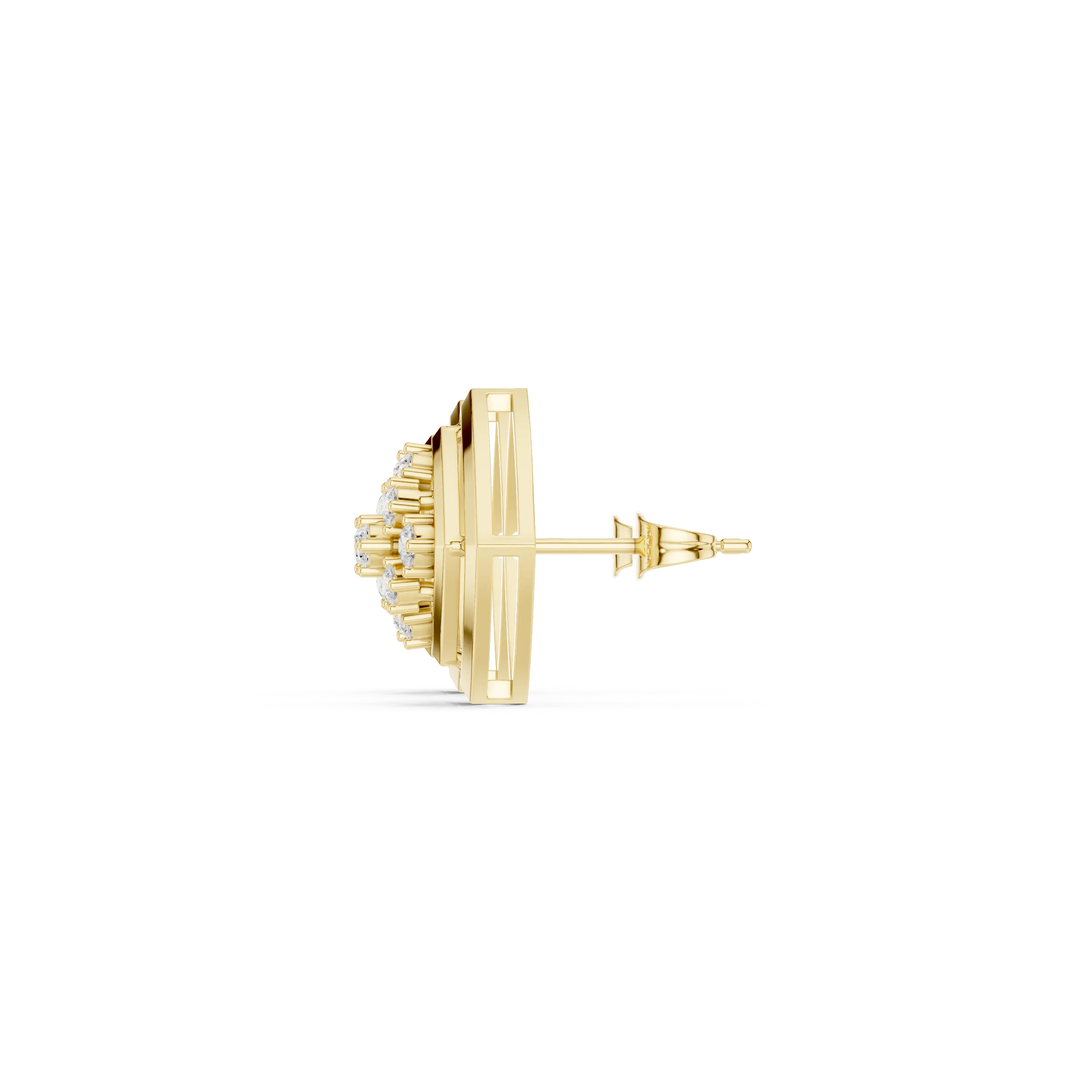 Celestial Frame Diamond Stud Earrings