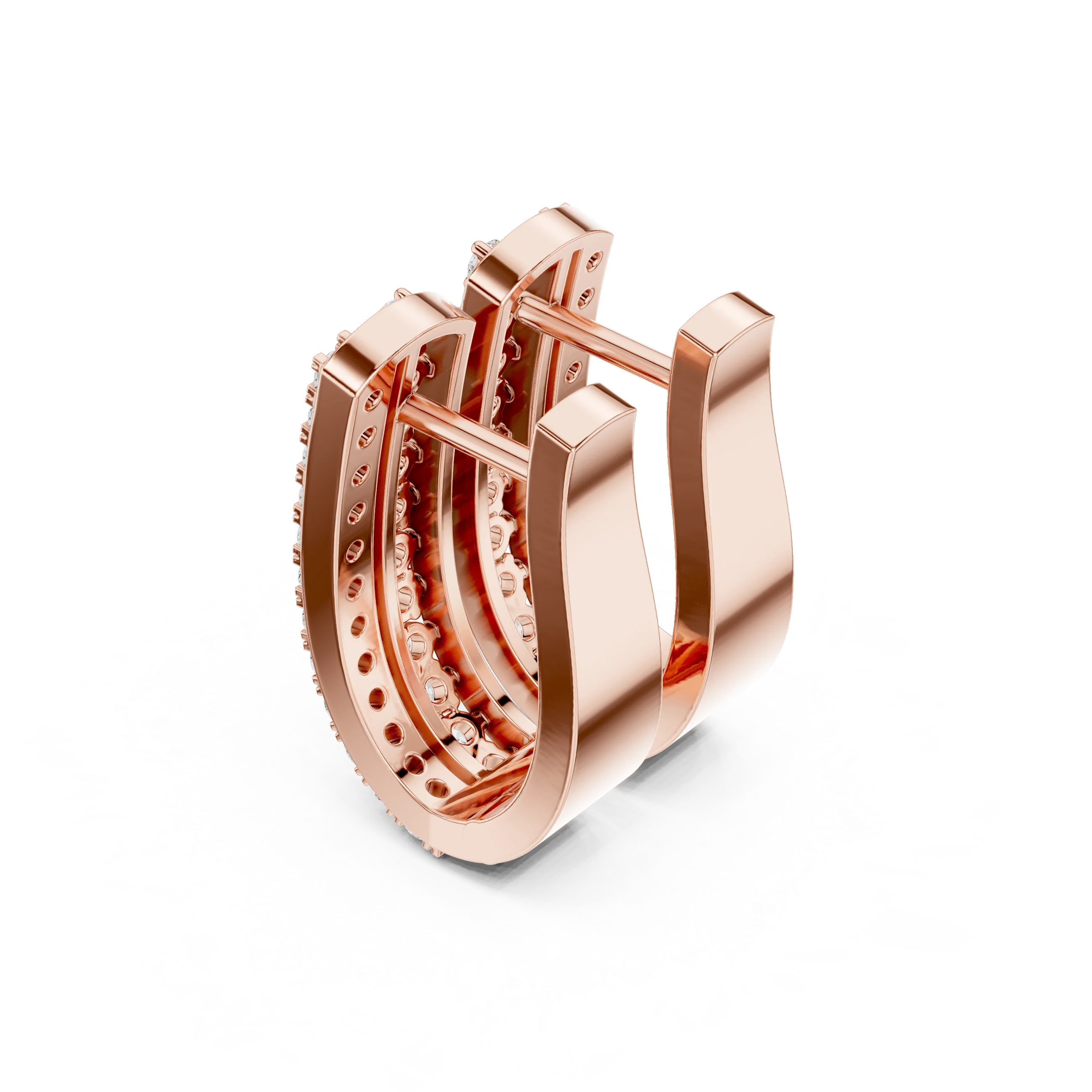 Radiant Trinity Diamond Huggie Hoops