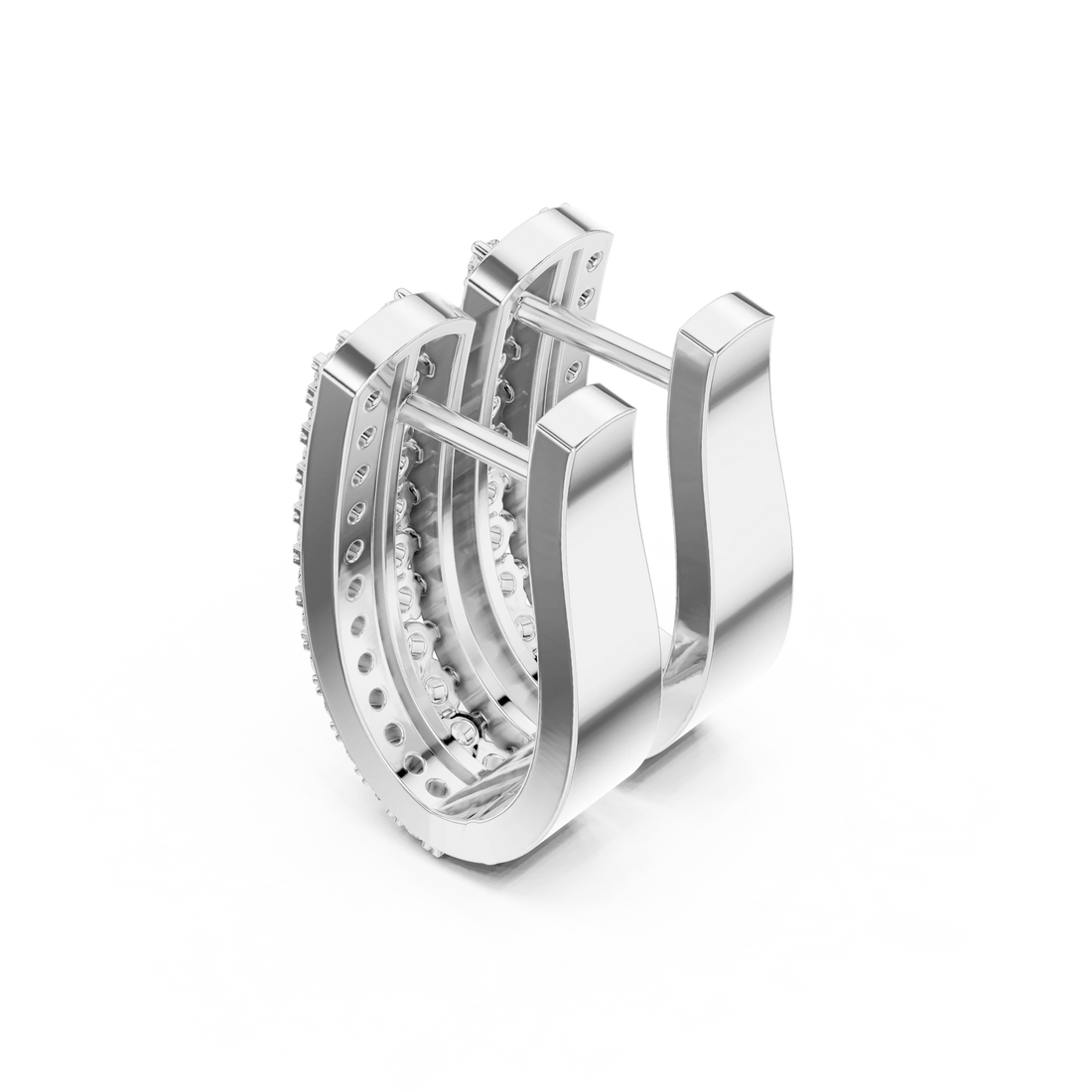 Radiant Trinity Diamond Huggie Hoops