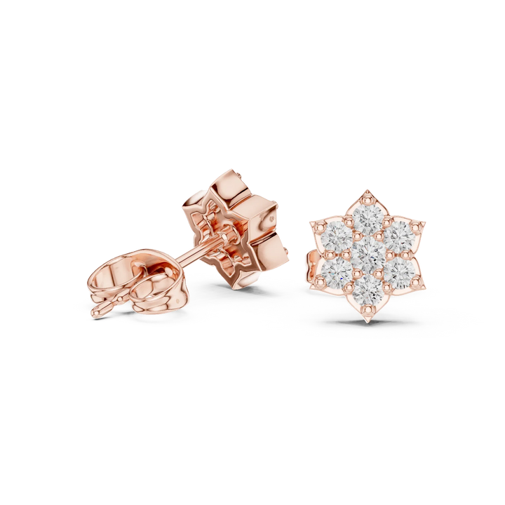 Blossom Sparkle Lab-Grown Diamond Stud Earrings
