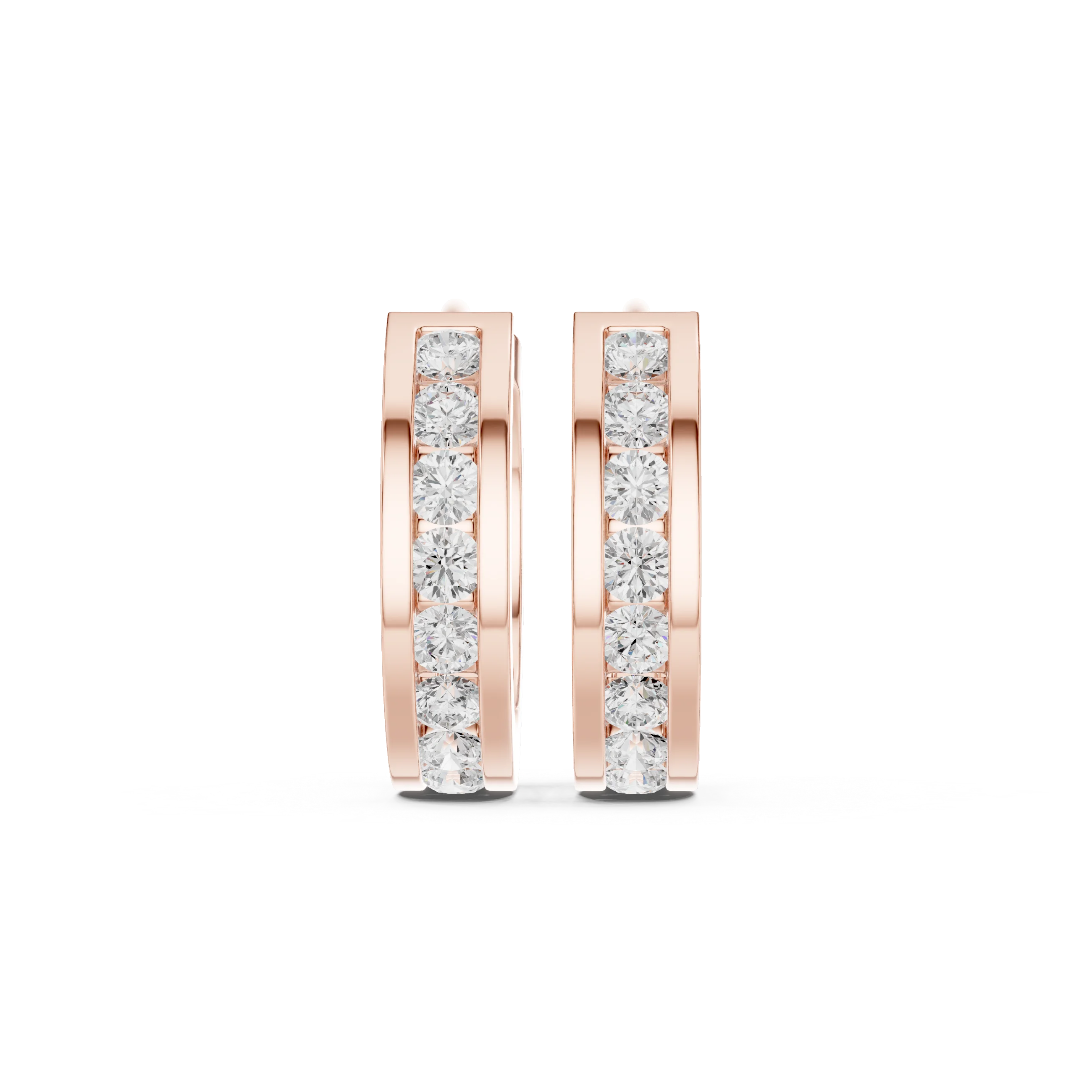 Lumière Curve Lab-Grown Diamond Hoop Earrings