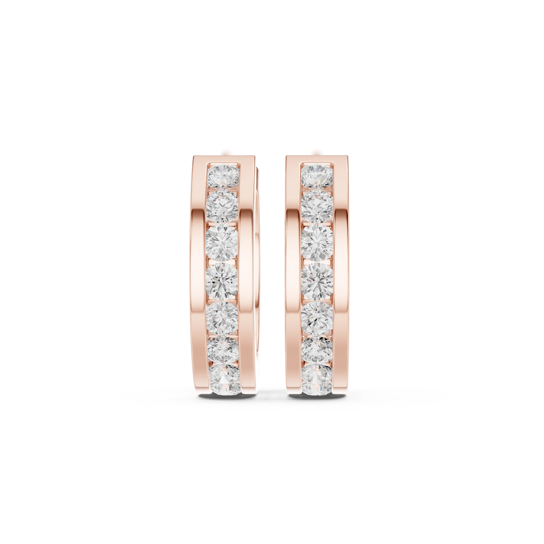 Lumière Curve Lab-Grown Diamond Hoop Earrings