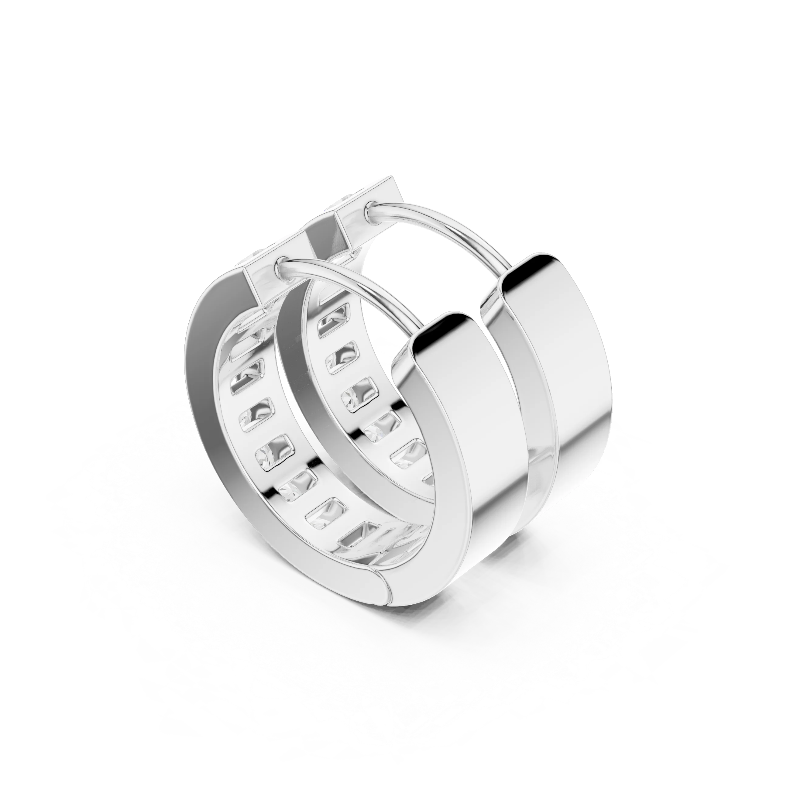 Lumière Curve Lab-Grown Diamond Hoop Earrings