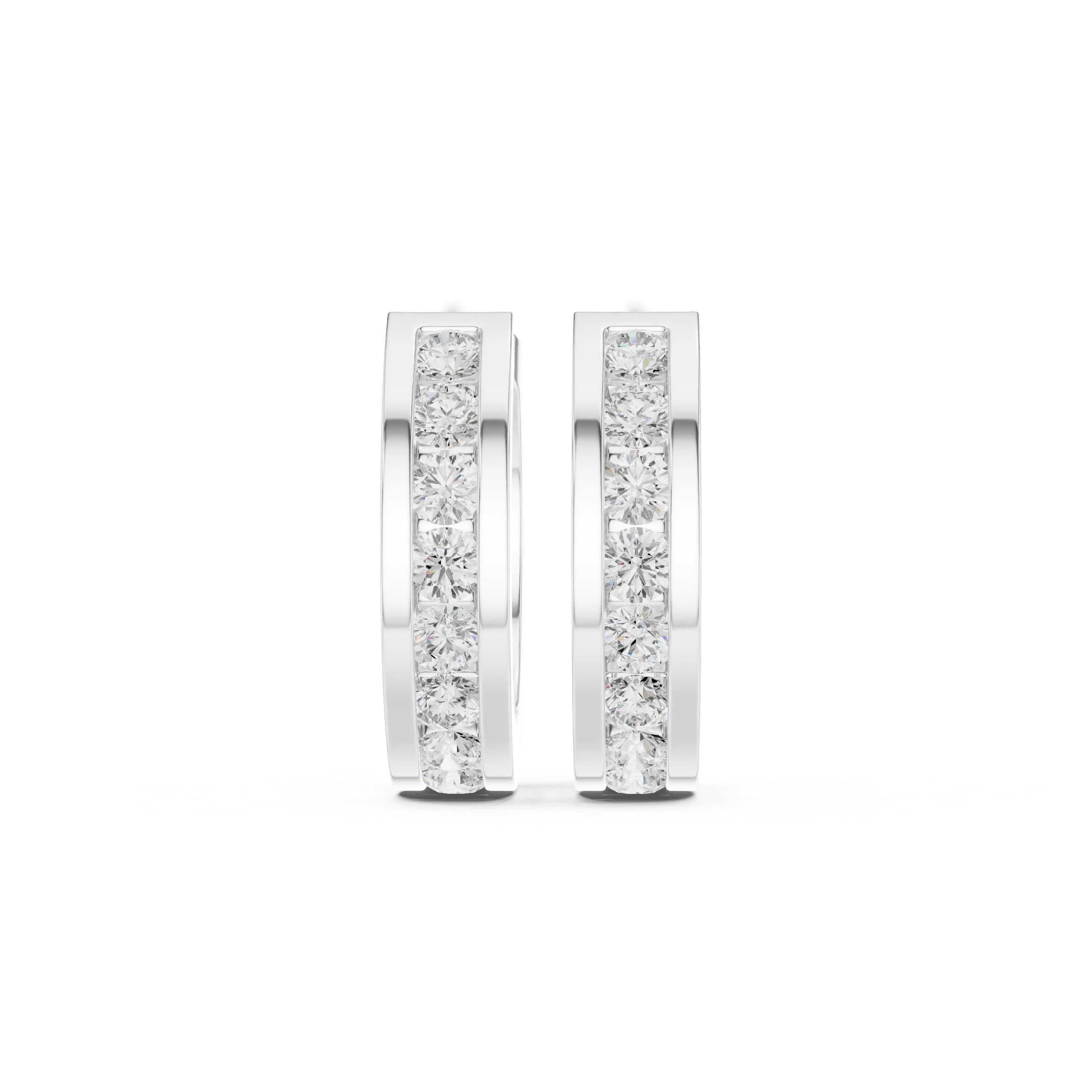 Lumière Curve Lab-Grown Diamond Hoop Earrings