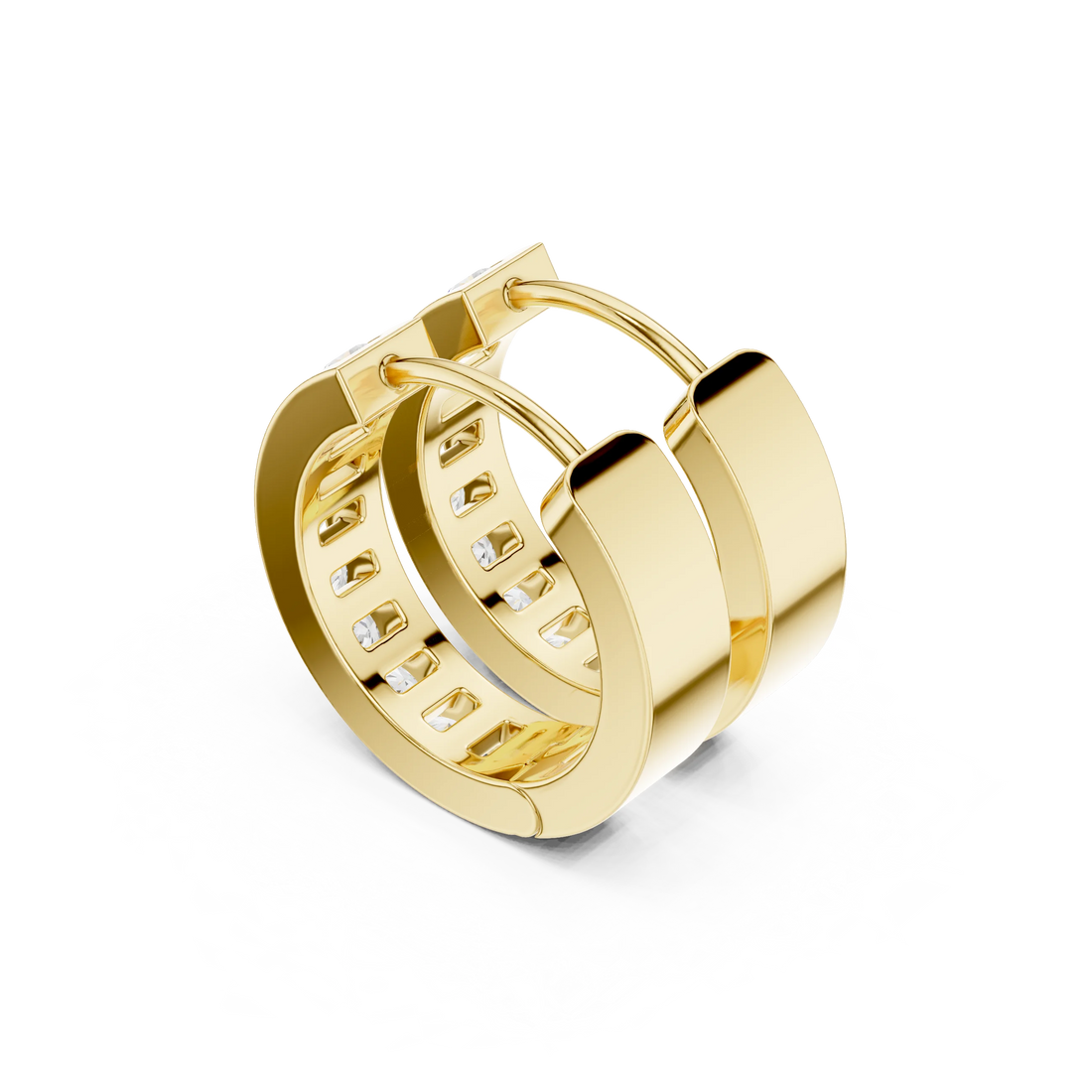 Lumière Curve Lab-Grown Diamond Hoop Earrings