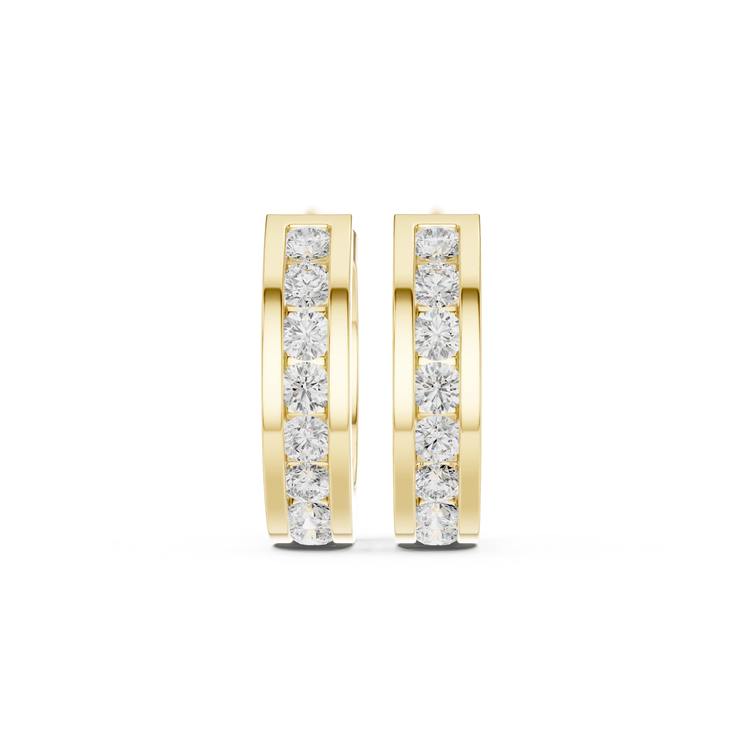 Lumière Curve Lab-Grown Diamond Hoop Earrings