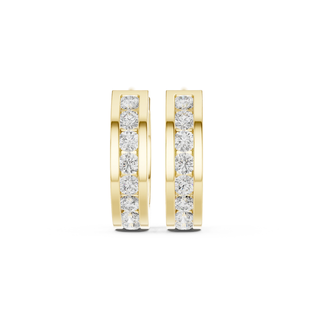 Lumière Curve Lab-Grown Diamond Hoop Earrings