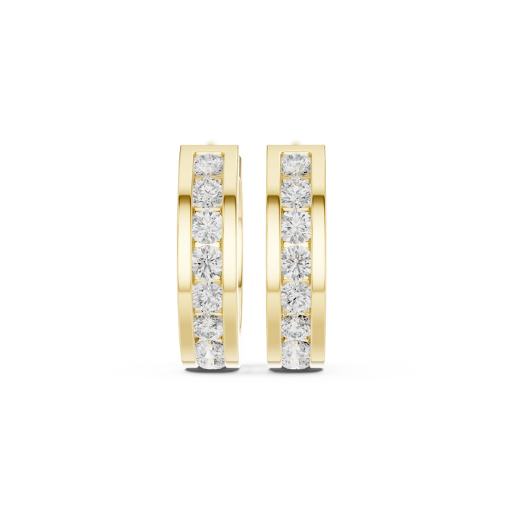 Lumière Curve Lab-Grown Diamond Hoop Earrings