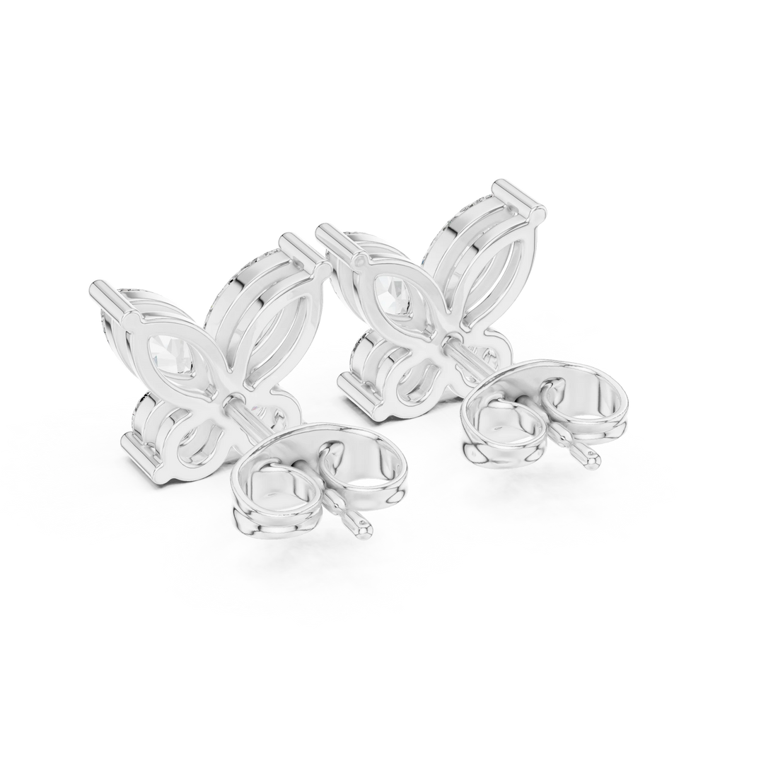 Aurora Butterfly Diamond Stud Earrings