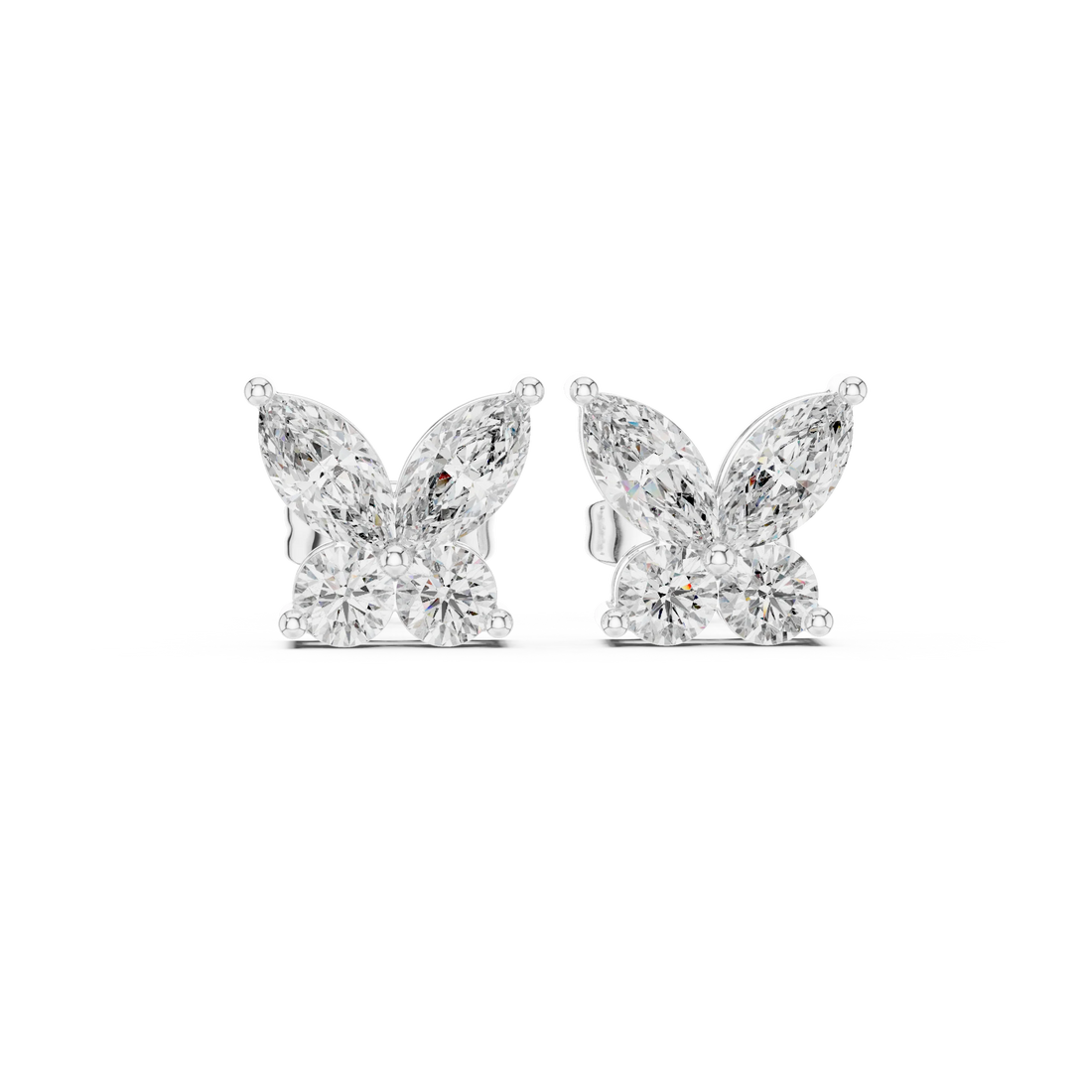 Aurora Butterfly Diamond Stud Earrings